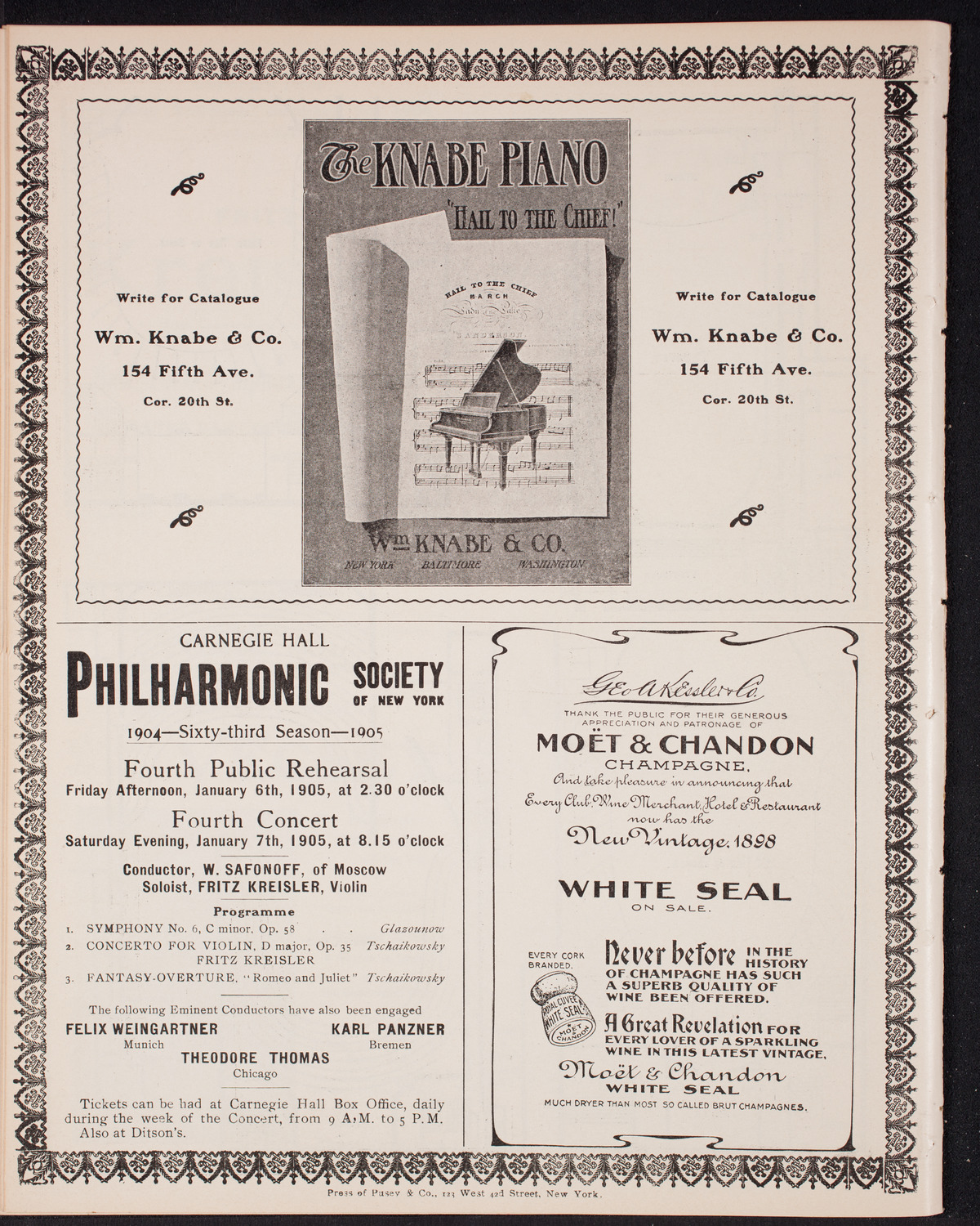 New York Philharmonic, December 16, 1904, program page 14