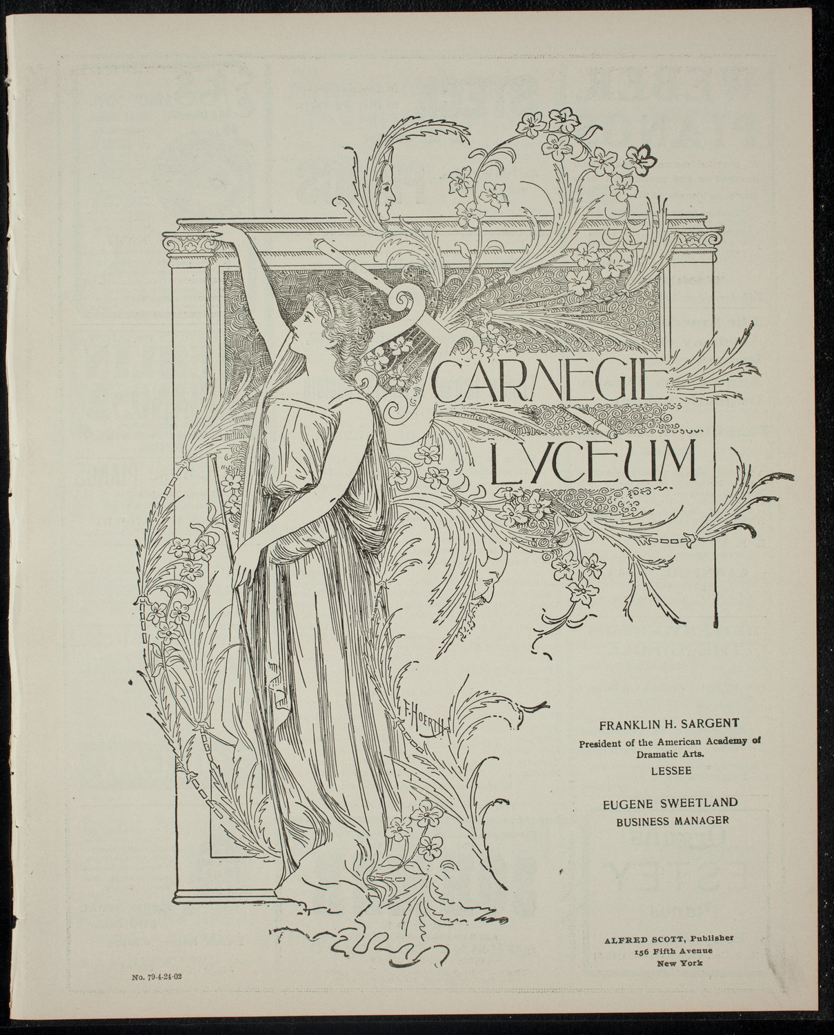 Trinity School Dramatic Society, April 24, 1902, program page 1