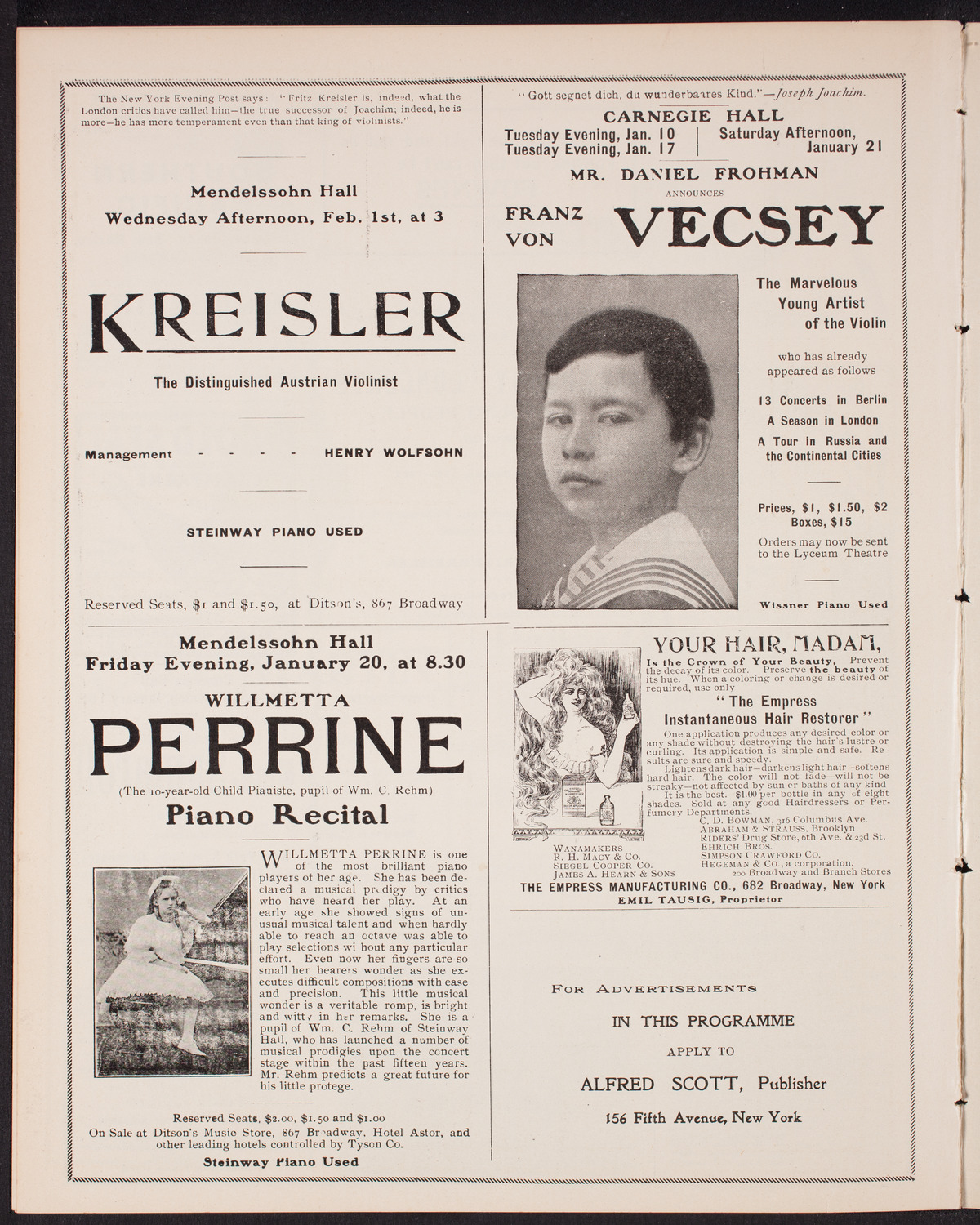 Symphony Concert for Young People, January 7, 1905, program page 10