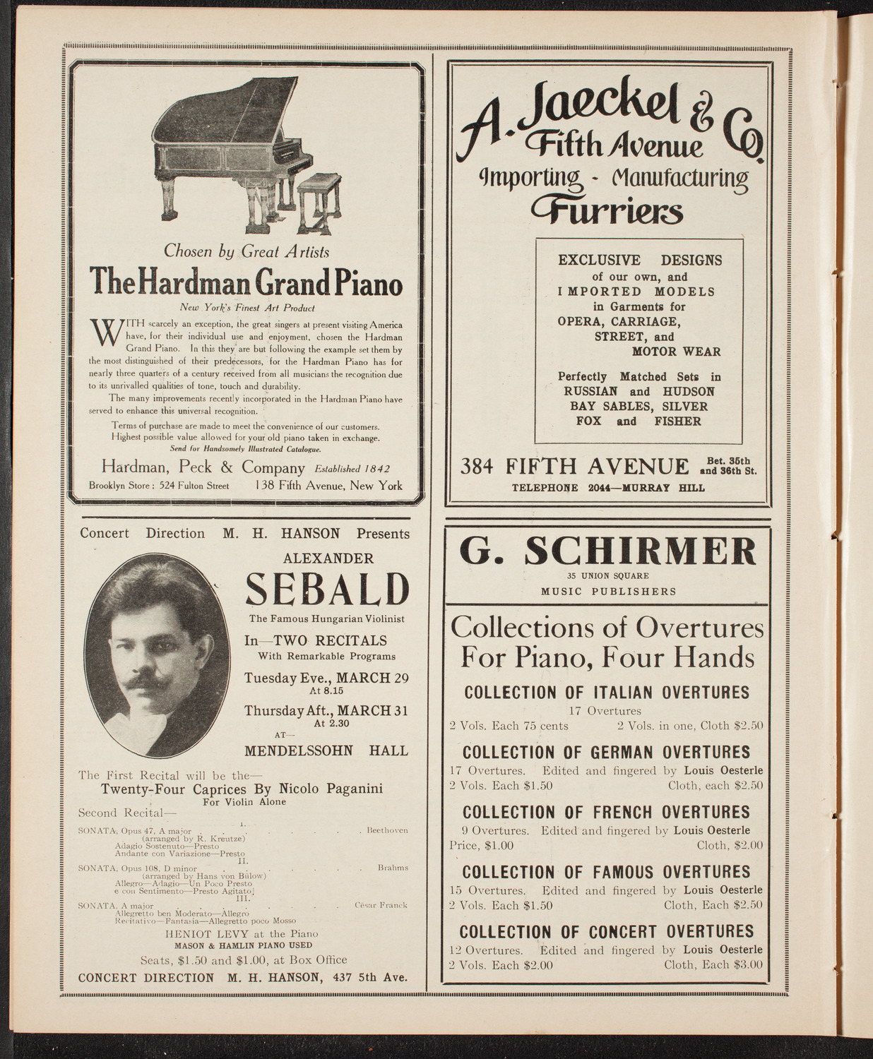 Boston Symphony Orchestra, March 26, 1910, program page 8
