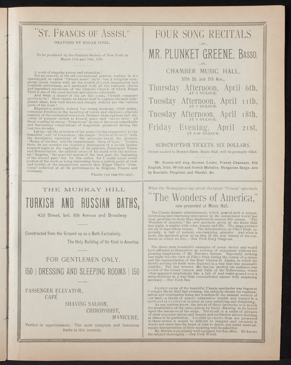 Ignacy Jan Paderewski, Piano, March 18, 1893, program page 7
