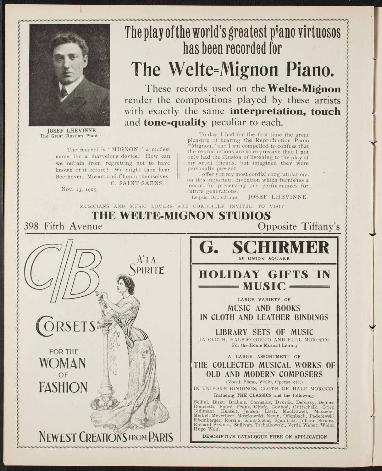 Ernestine Schumann-Heink, Mezzo-Soprano, December 9, 1906, program page 8