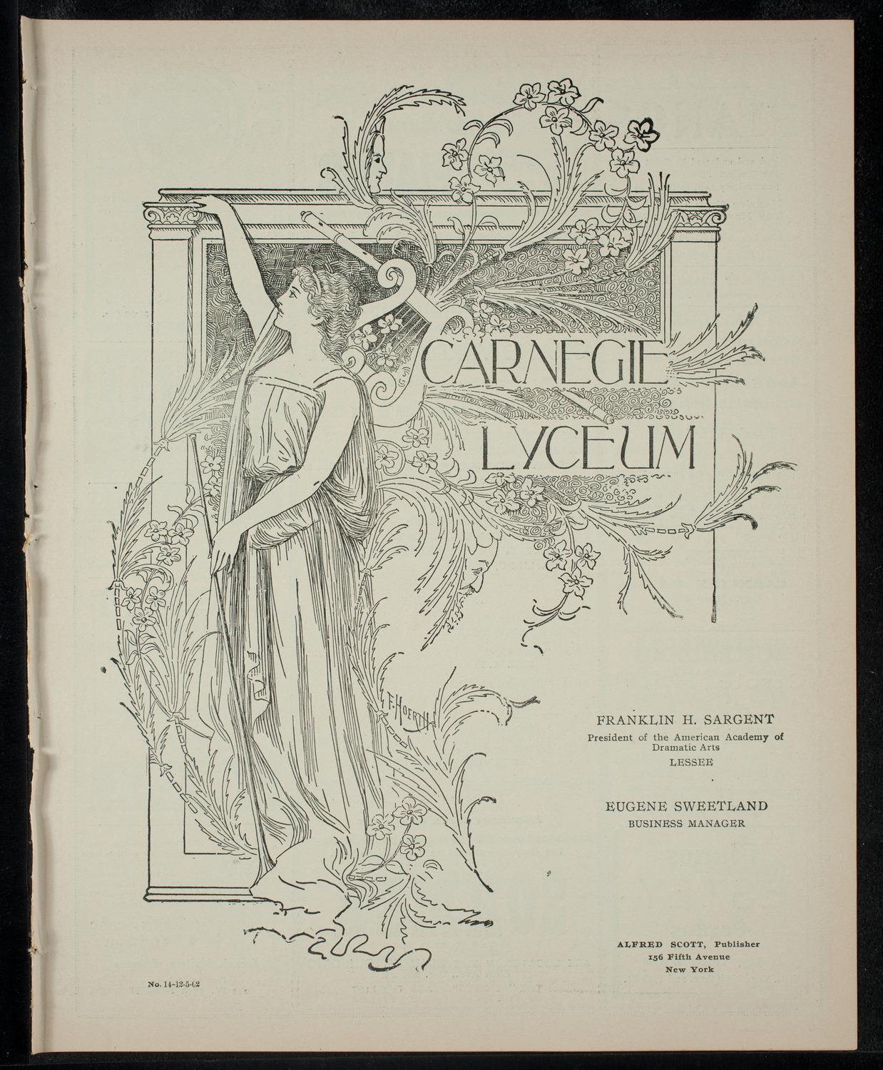 Grand Verdi Concert, December 5, 1902, program page 1