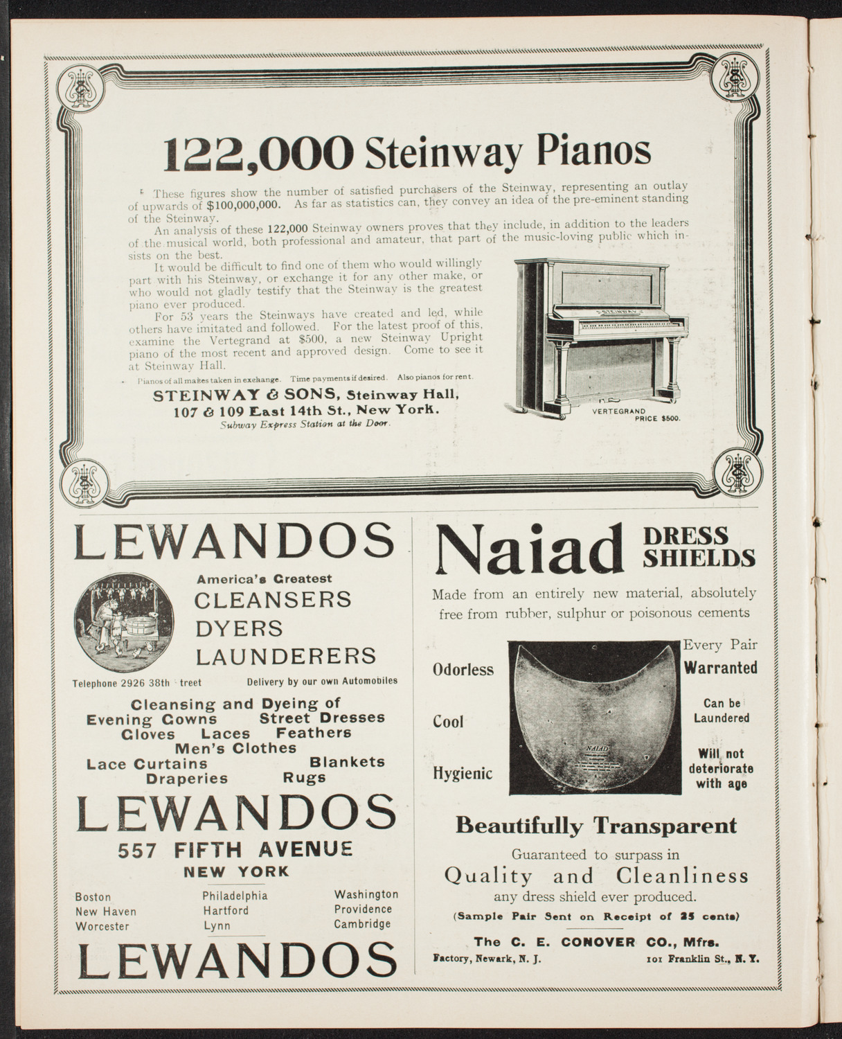 Josef Lhévinne, Piano, March 14, 1907, program page 4