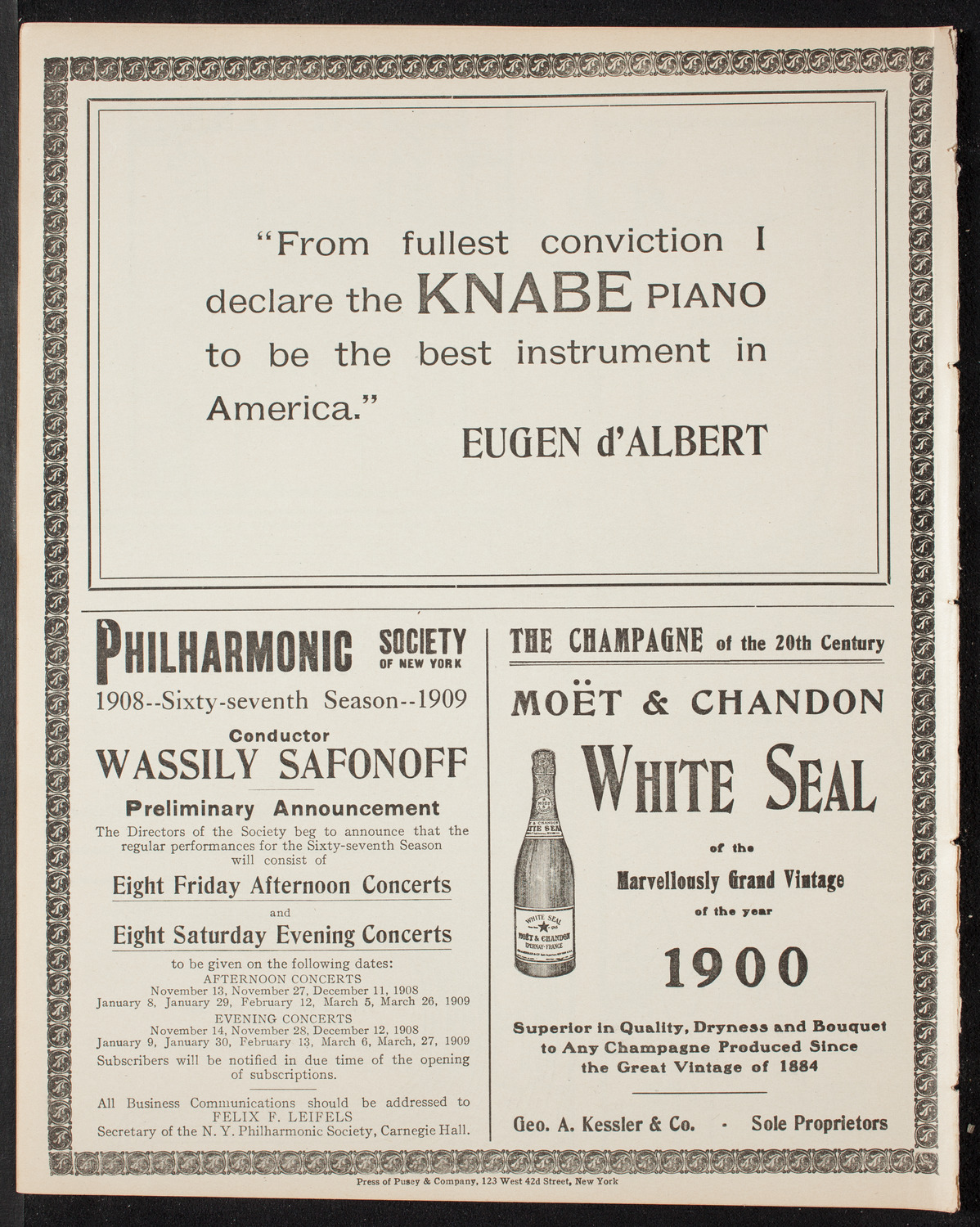 The Civic Forum, April 22, 1908, program page 12
