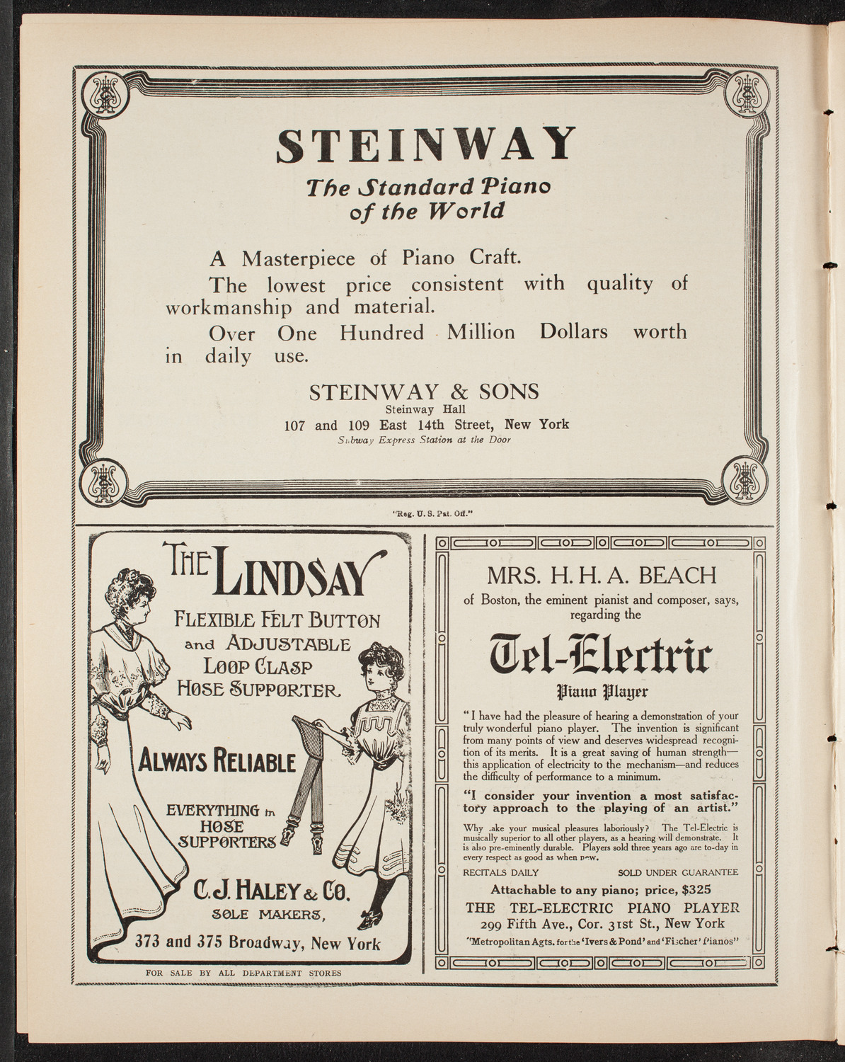 Dresden Philharmonic Orchestra, April 10, 1909, program page 4