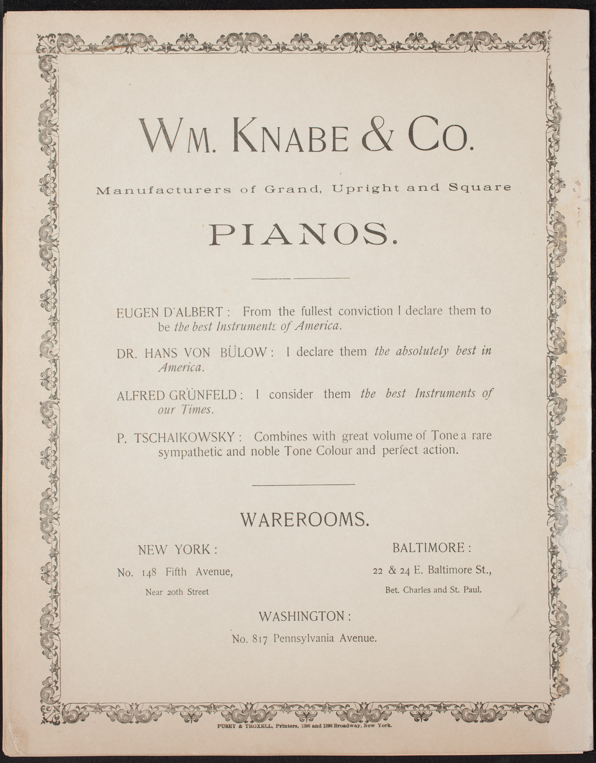 New York Banks' Glee Club, April 24, 1893, program page 24