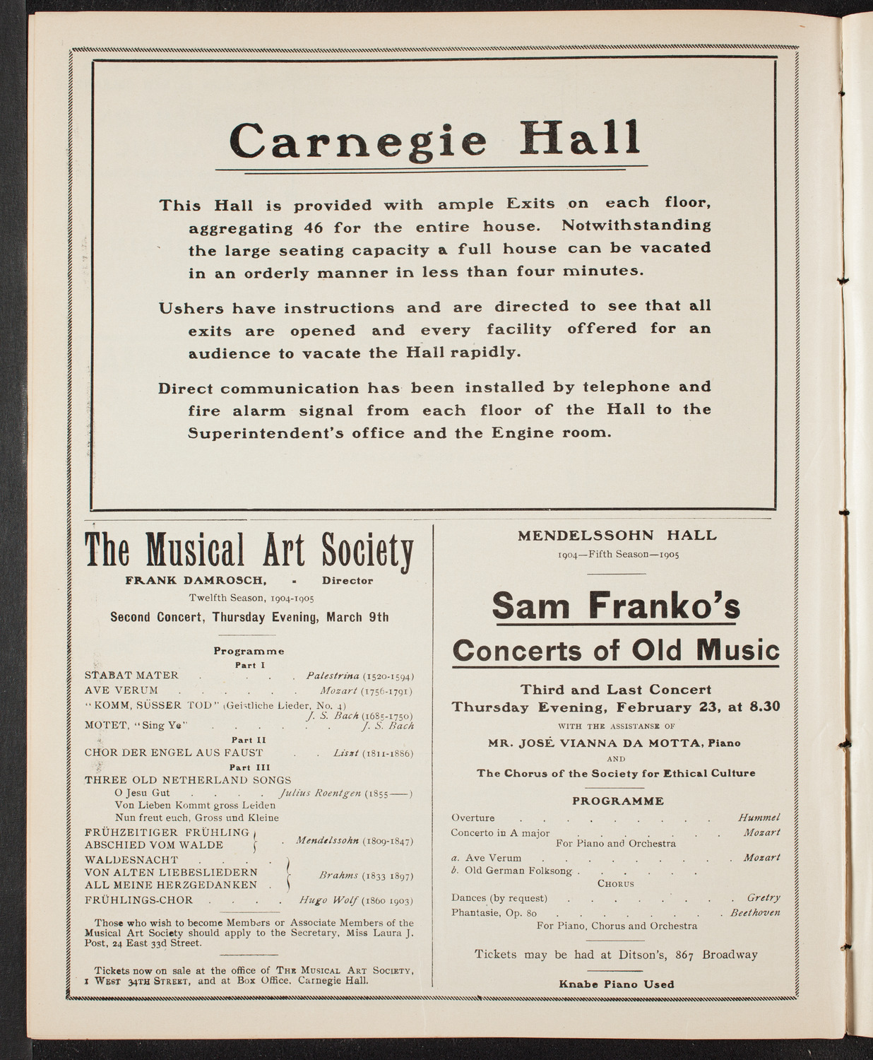 100th Anniversary of the Inauguration of the Movement for Free Schools, February 20, 1905, program page 10