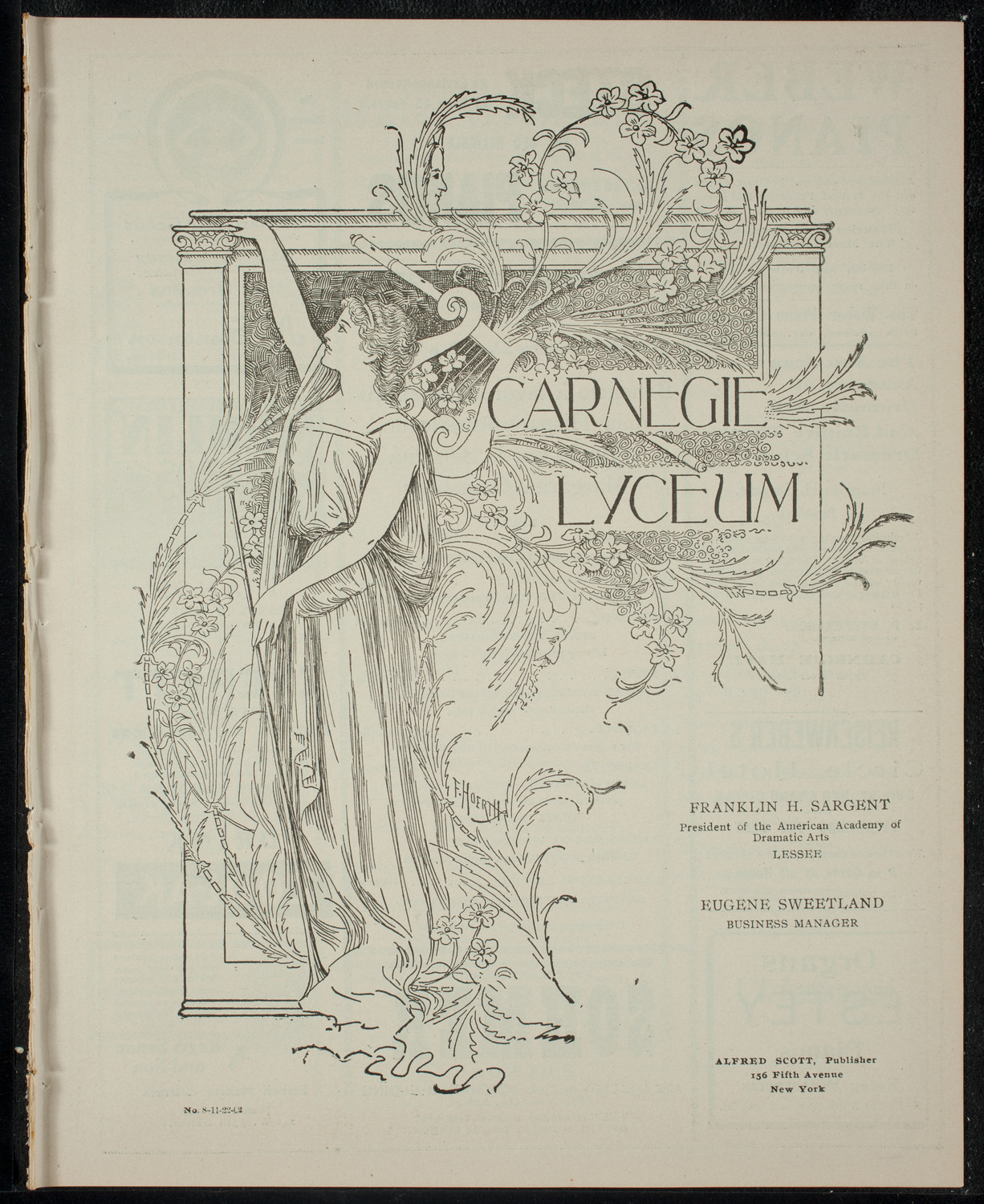 Benefit: Hispanic-American Parish, November 22, 1902, program page 1