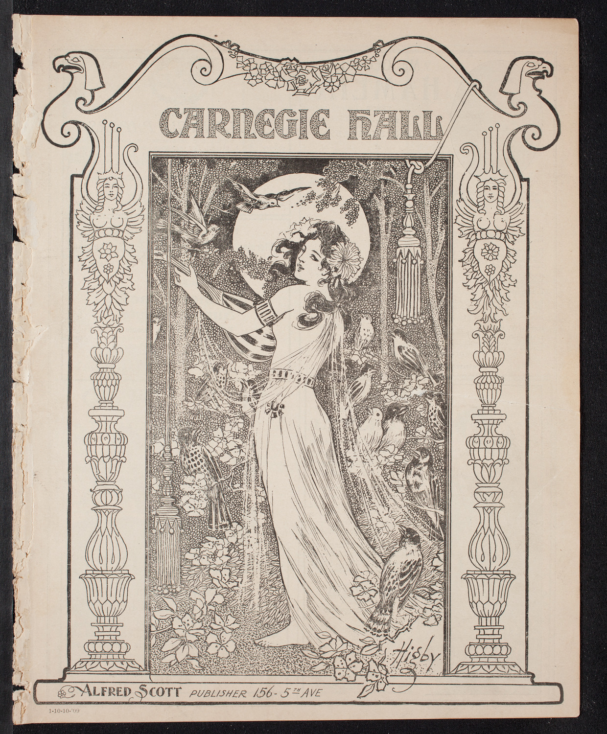 David Bispham, Baritone, October 10, 1909, program page 1