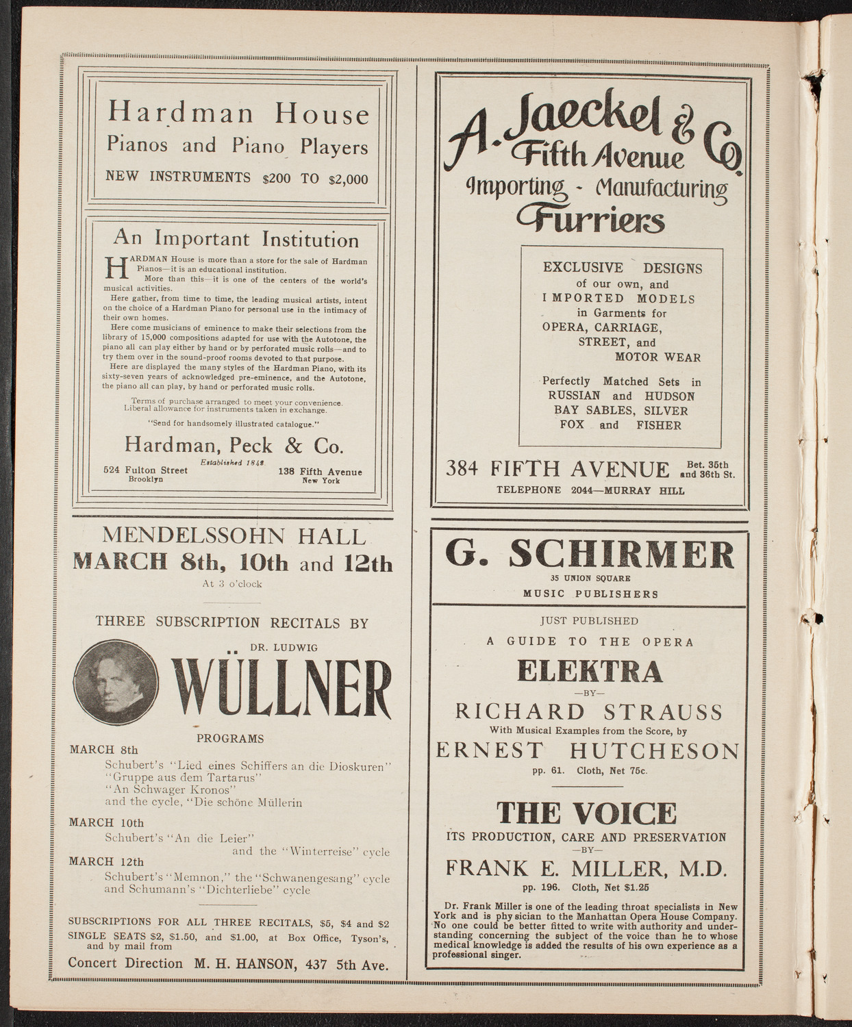 Russian Symphony Society of New York, March 3, 1910, program page 8