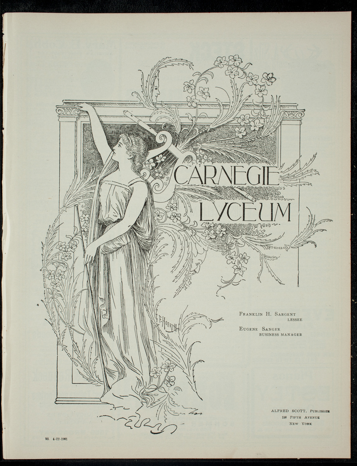 American Academy of Dramatic Arts Final Examination, April 22, 1901, program page 1