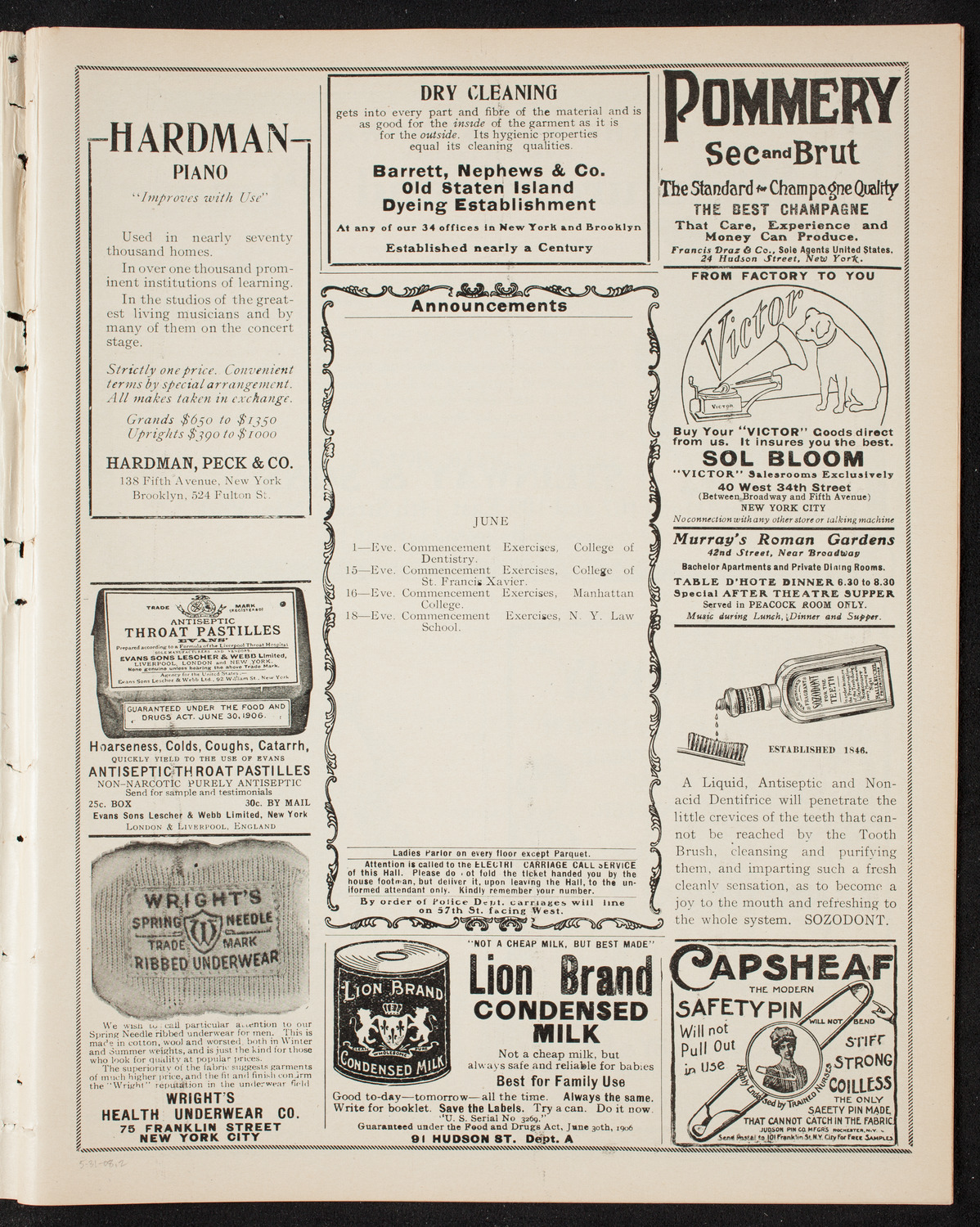 Christian Socialist Fellowship Conference, May 31, 1908, program page 3