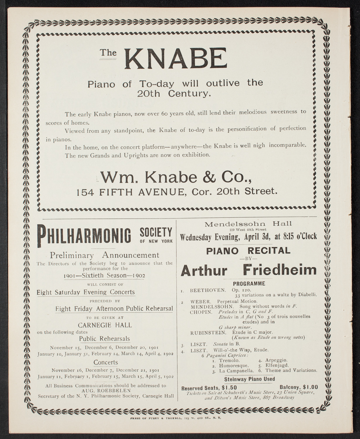 Symphony Concert for Young People, March 30, 1901, program page 8