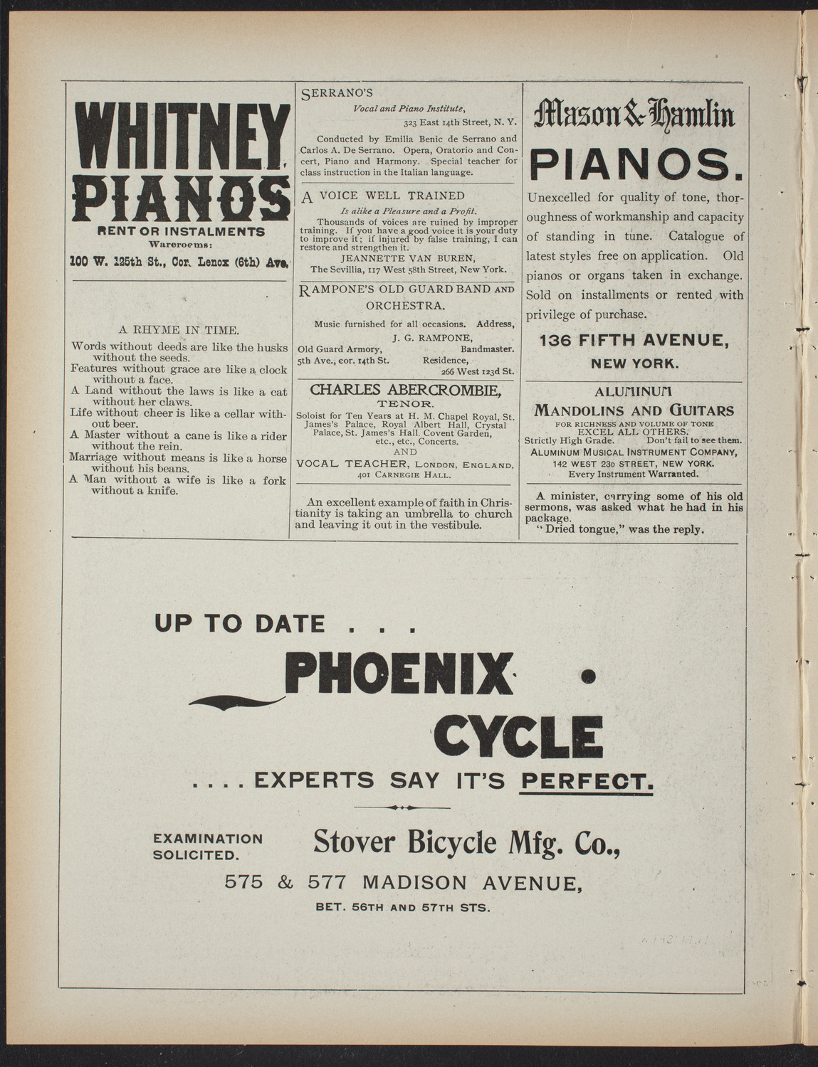 Stevens Institute Glee, Banjo, and Mandolin Clubs, March 9, 1897, program page 2