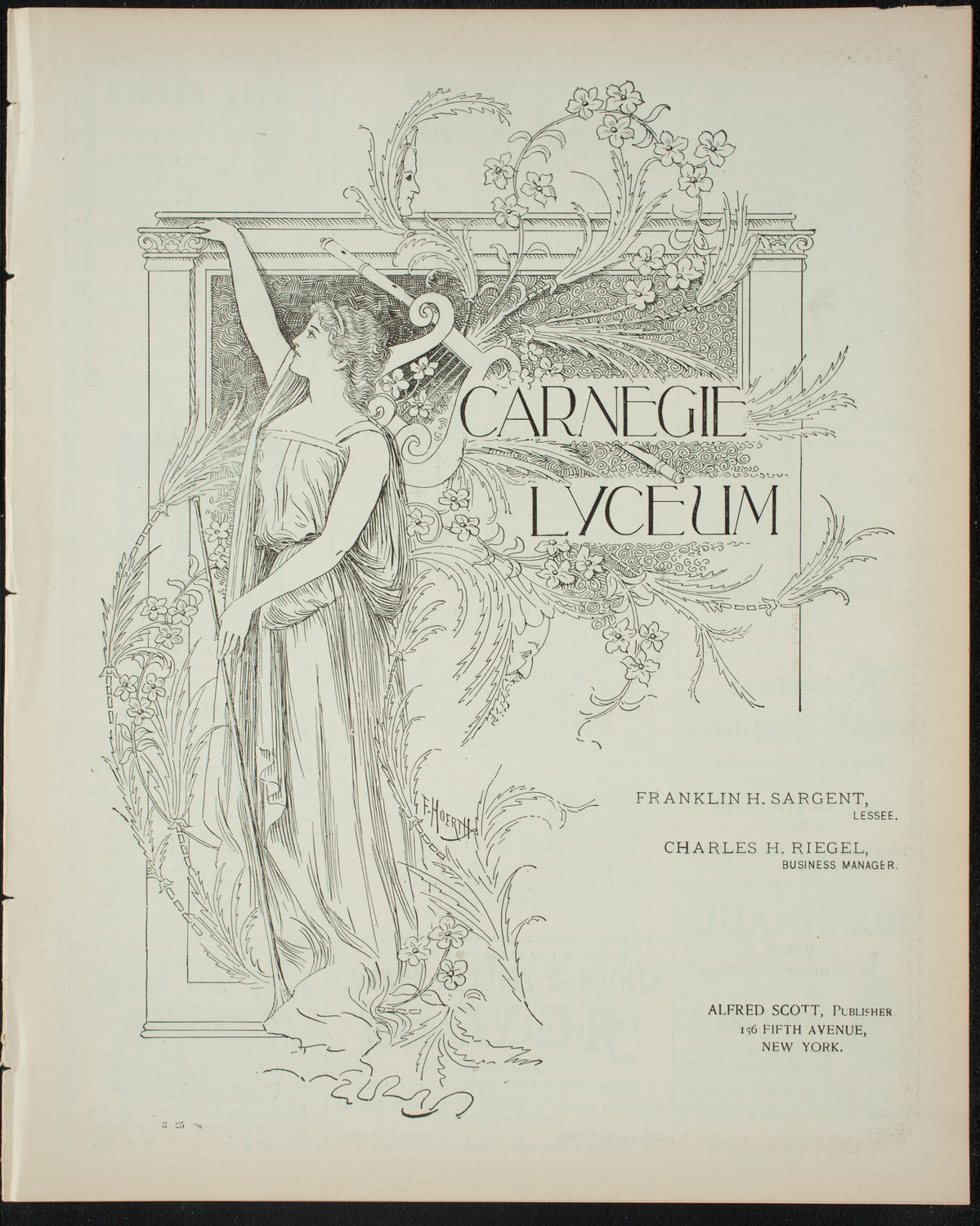 The People's Institute/ Lecture: Labor Problems, March 25, 1898, program page 1