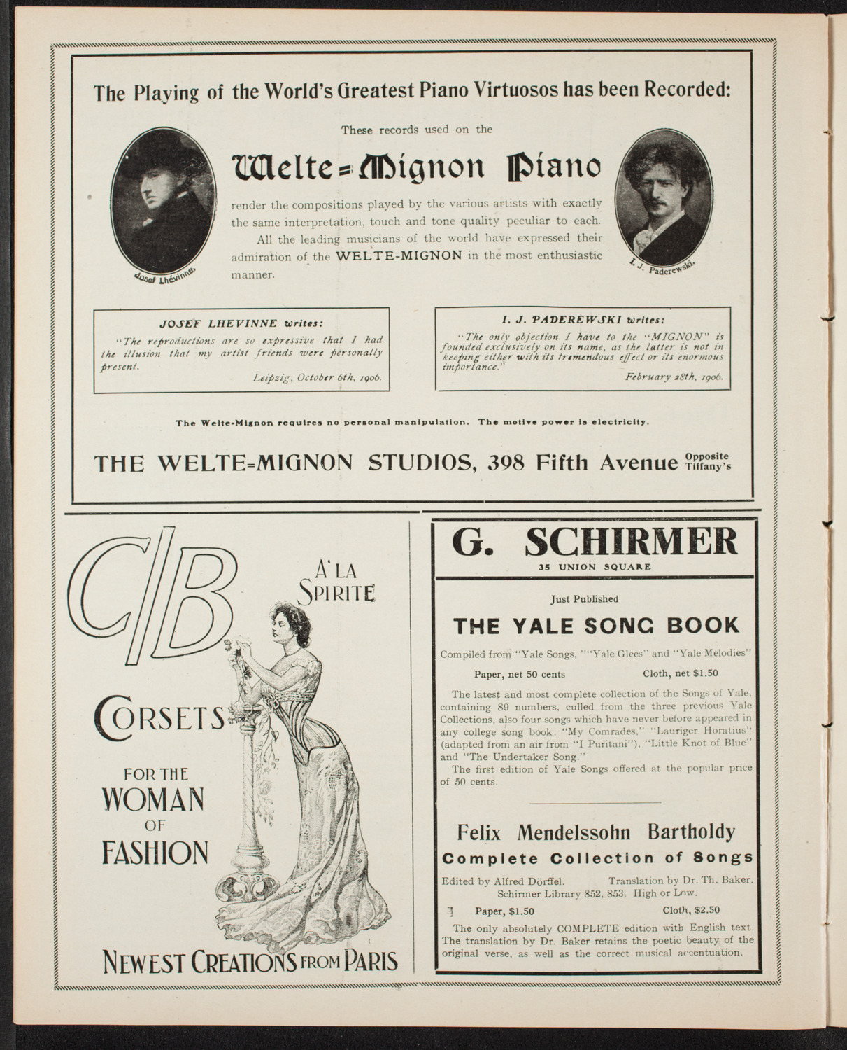 Volpe Symphony Society of New York, February 10, 1907, program page 8