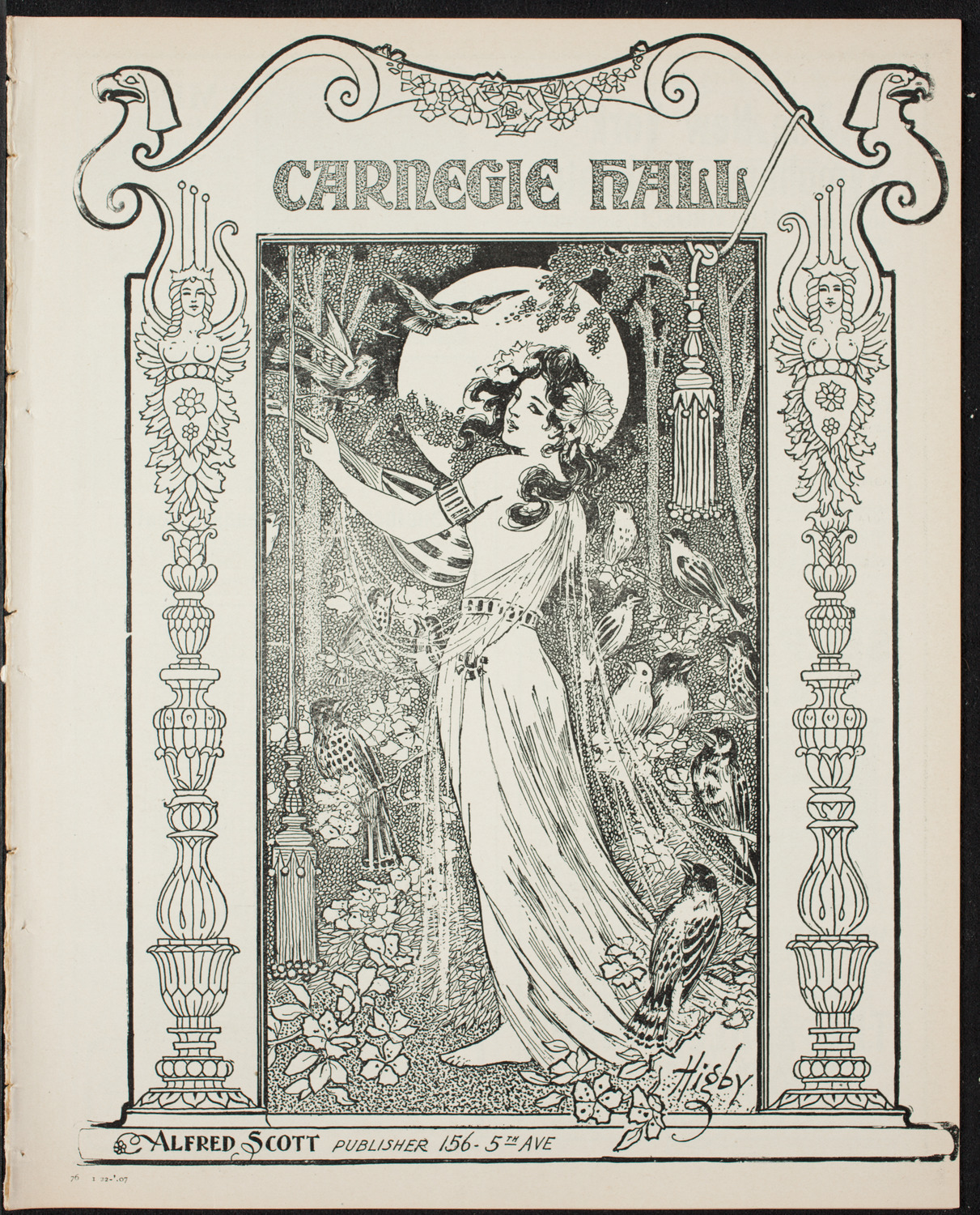 Raphael Kellert with New York Symphony Orchestra, January 22, 1907, program page 1