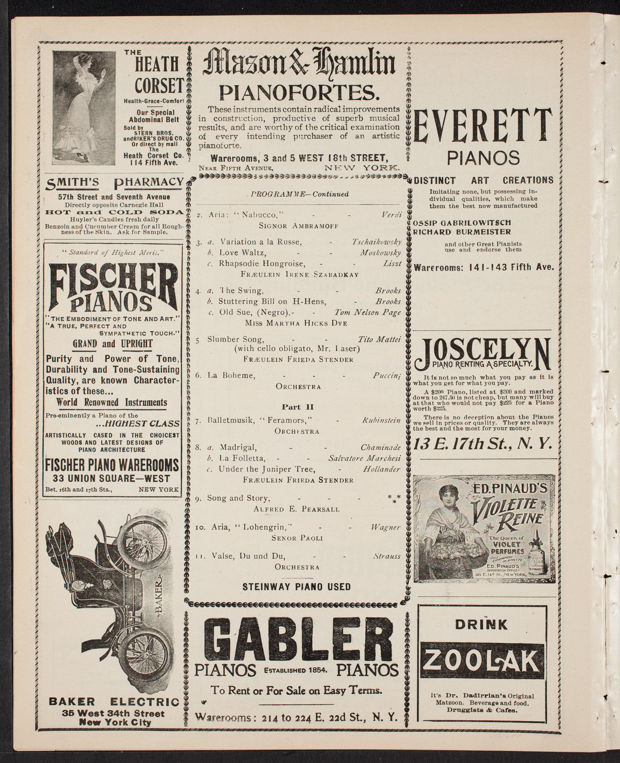 Benefit: Building Fund Buyers' Association of America, February 11, 1902, program page 8