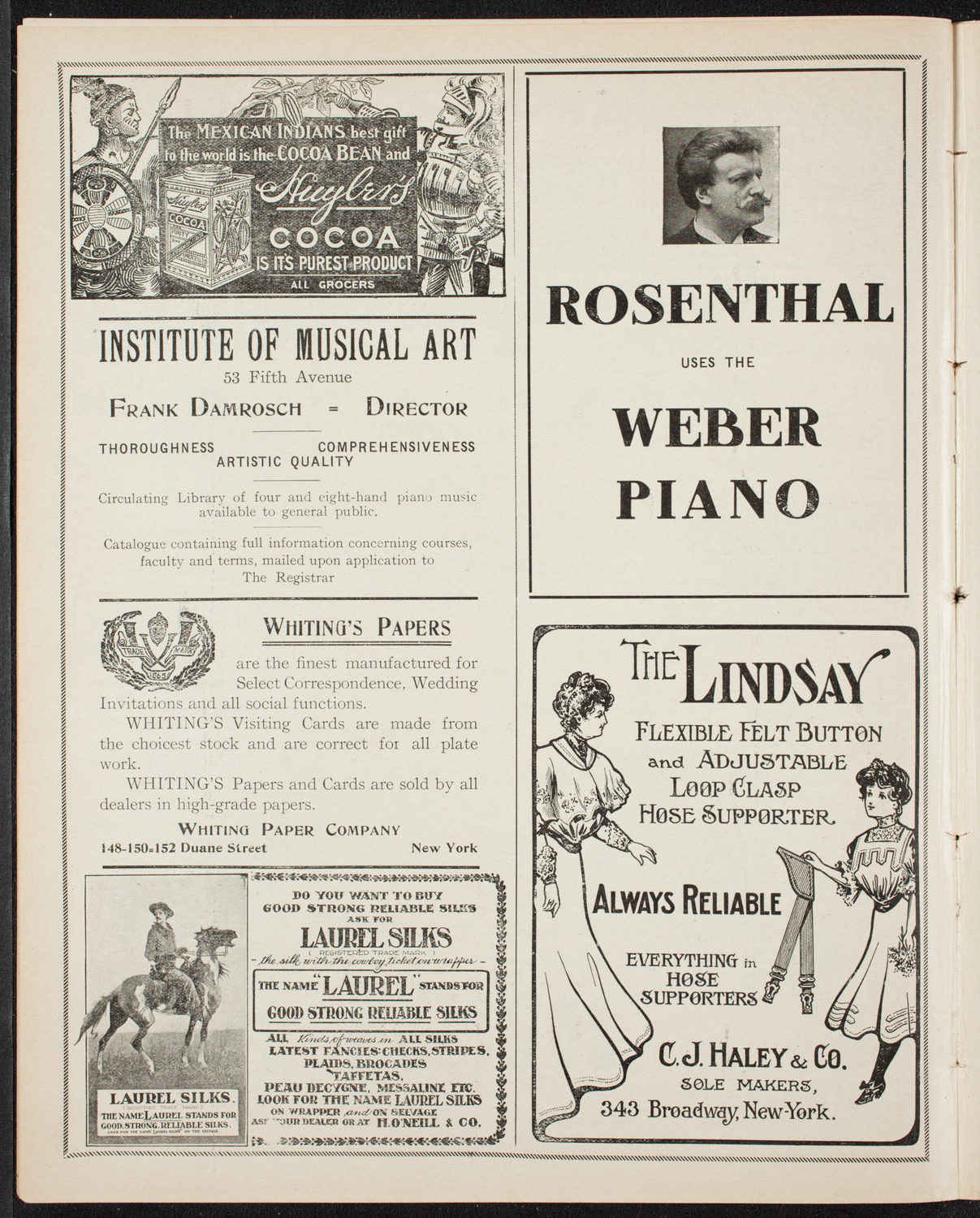 Edna Richolson with New York Symphony Orchestra, November 9, 1906, program page 6