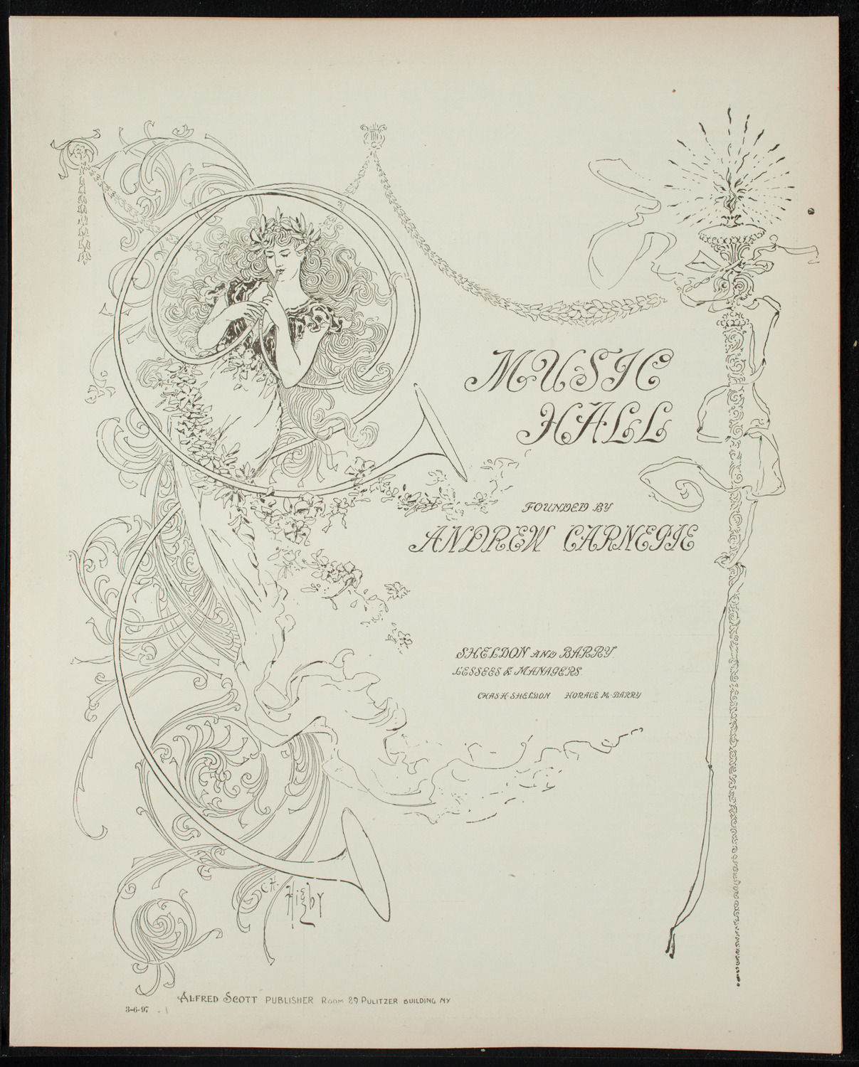 New York Philharmonic, March 6, 1897, program page 1