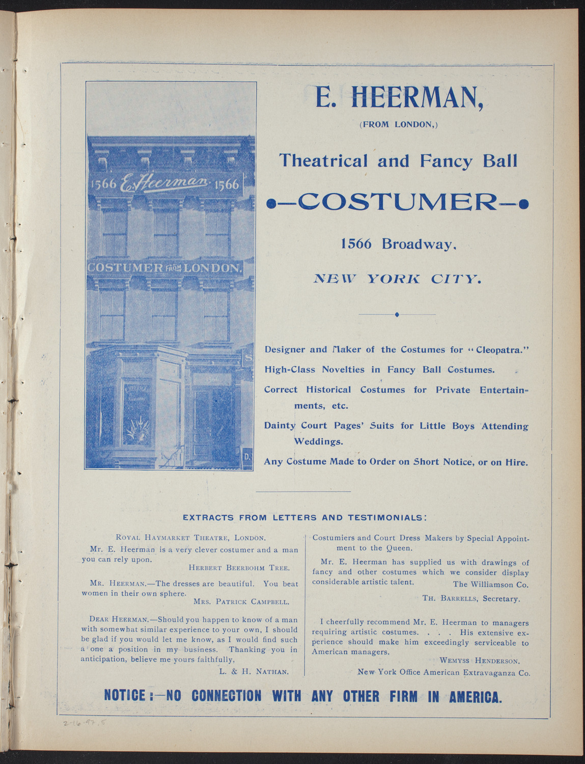 Columbia College Musical Society, February 16, 1897, program page 9