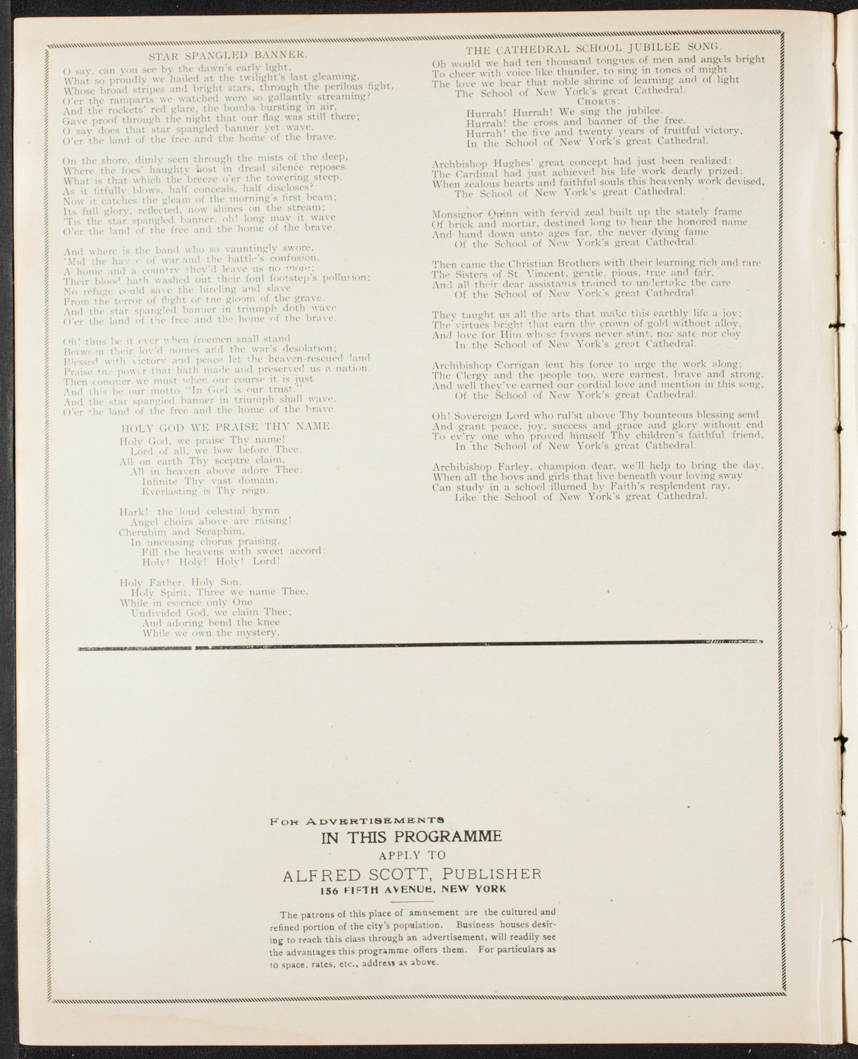 Cathedral School Silver Jubilee Celebration, April 28, 1907, program page 10