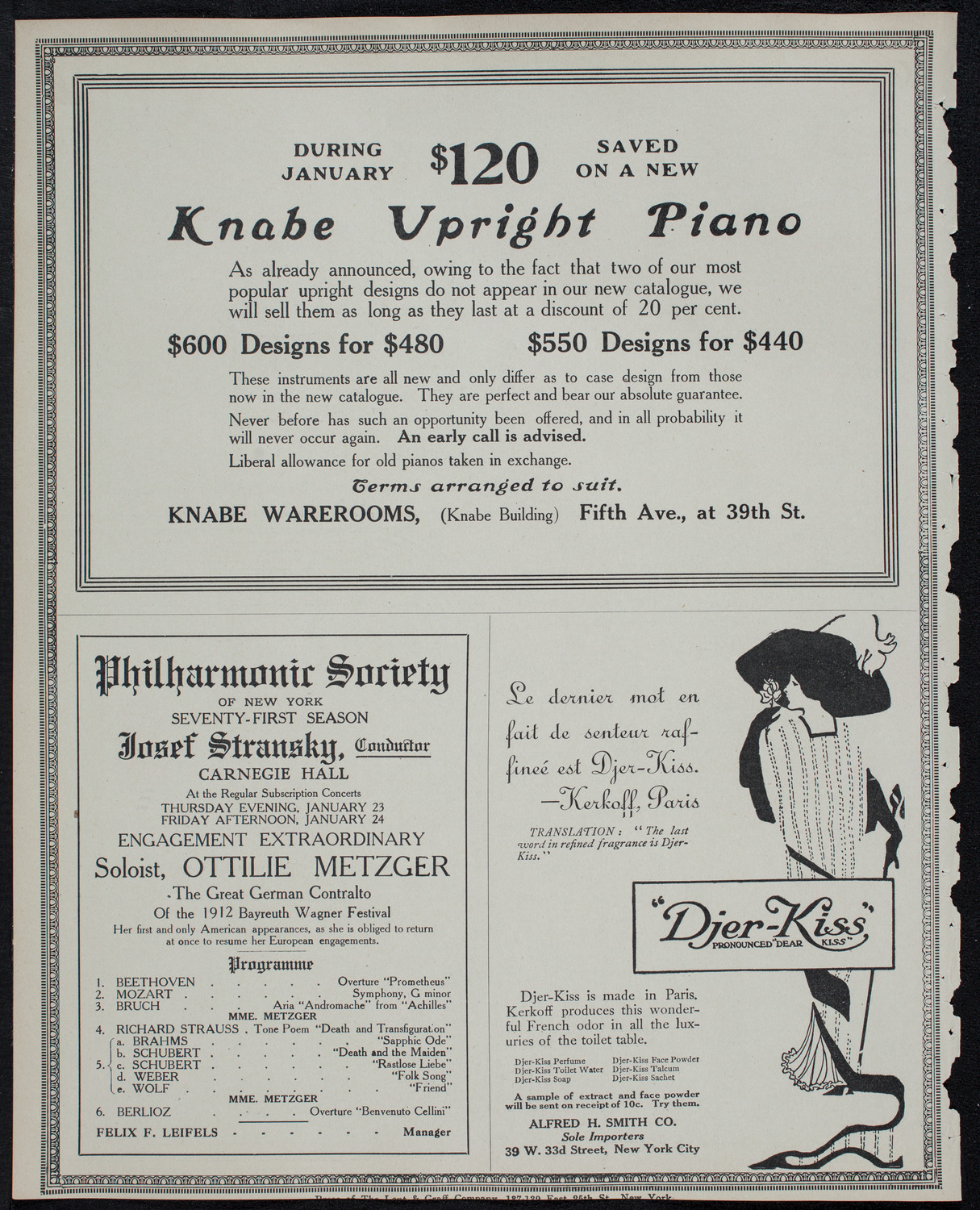 Lecture by Roald Amundsen: The Discovery of the South Pole, January 22, 1913, program page 12