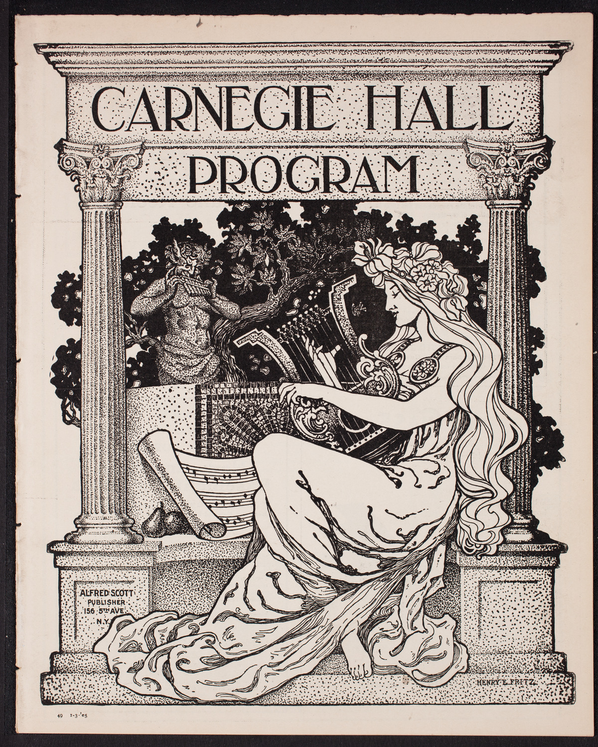 Fritz Kreisler, Violin, with the New York Symphony Orchestra, January 3, 1905, program page 1