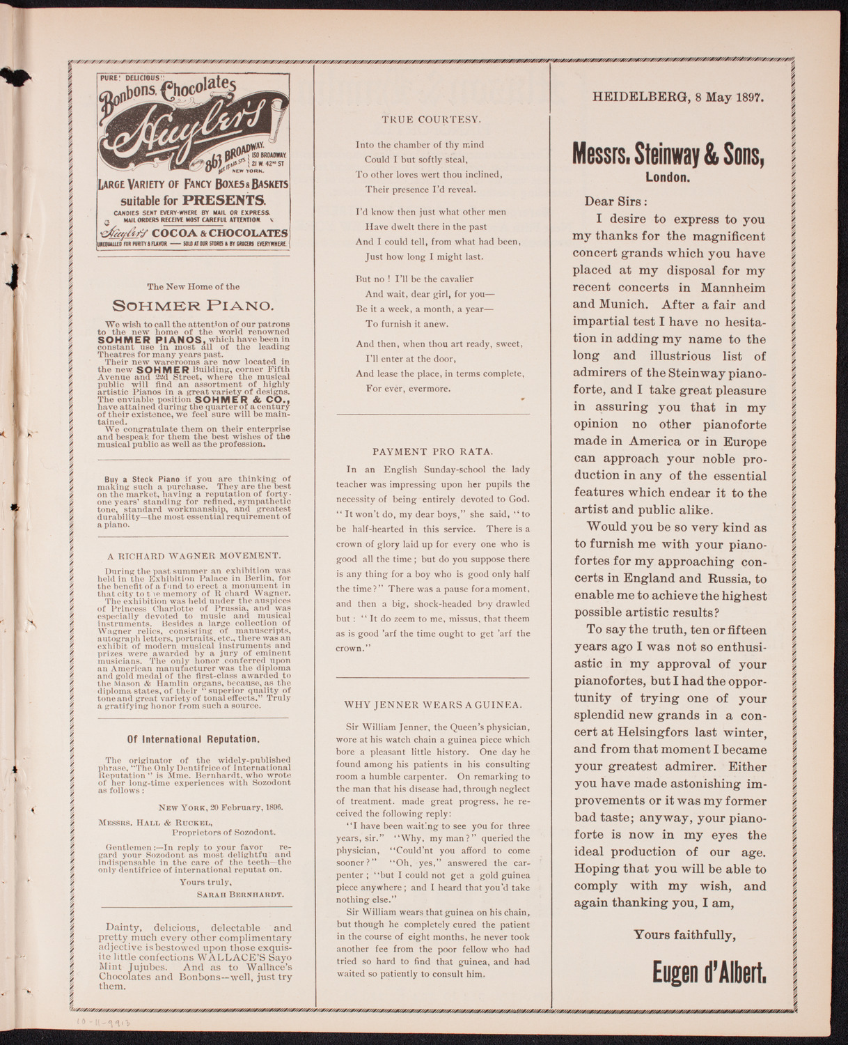 Mass Meeting: Sympathy for the Boers, October 11, 1899, program page 5