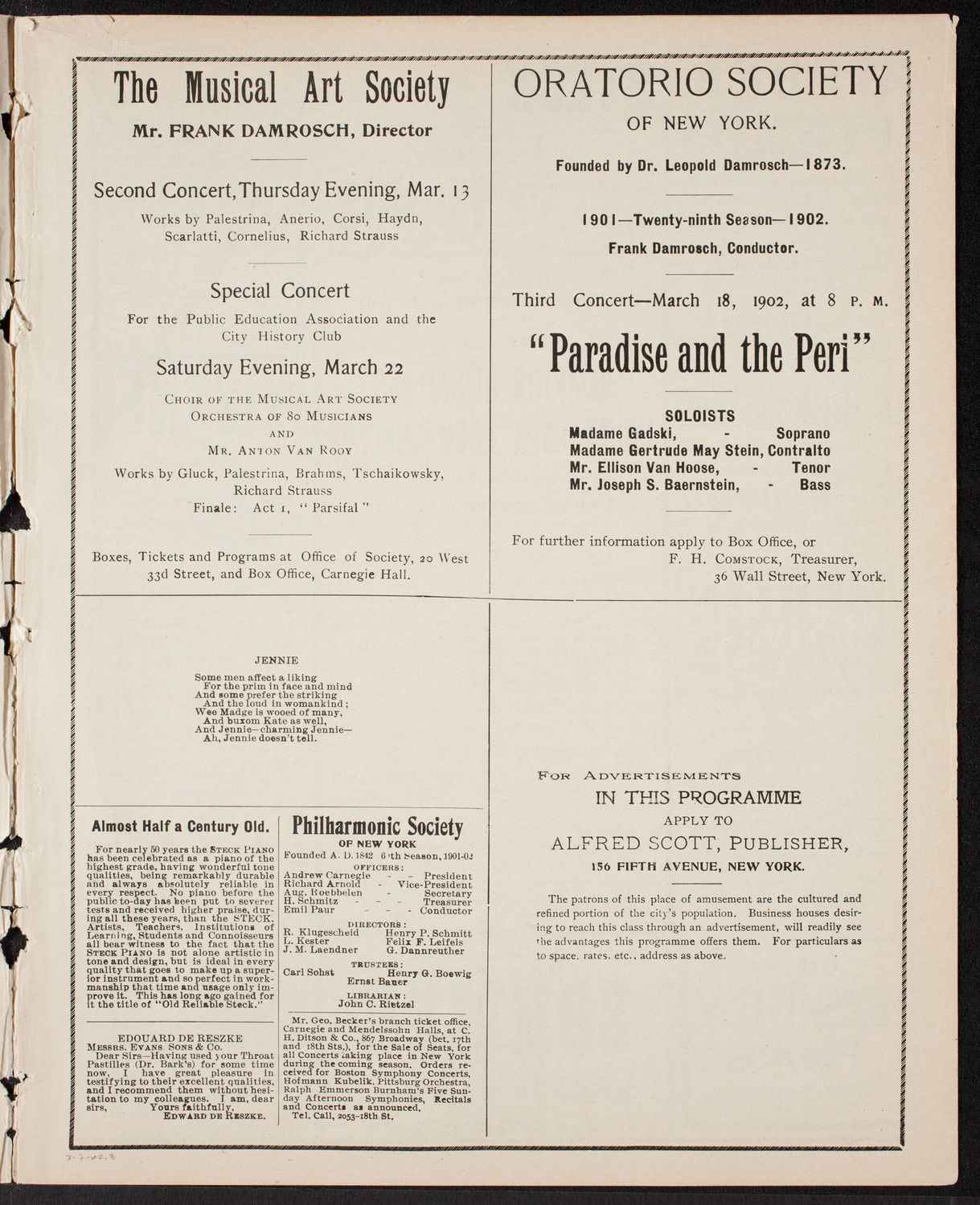 Hampton Negro and Indian Folk Lore Concert, March 7, 1902, program page 5