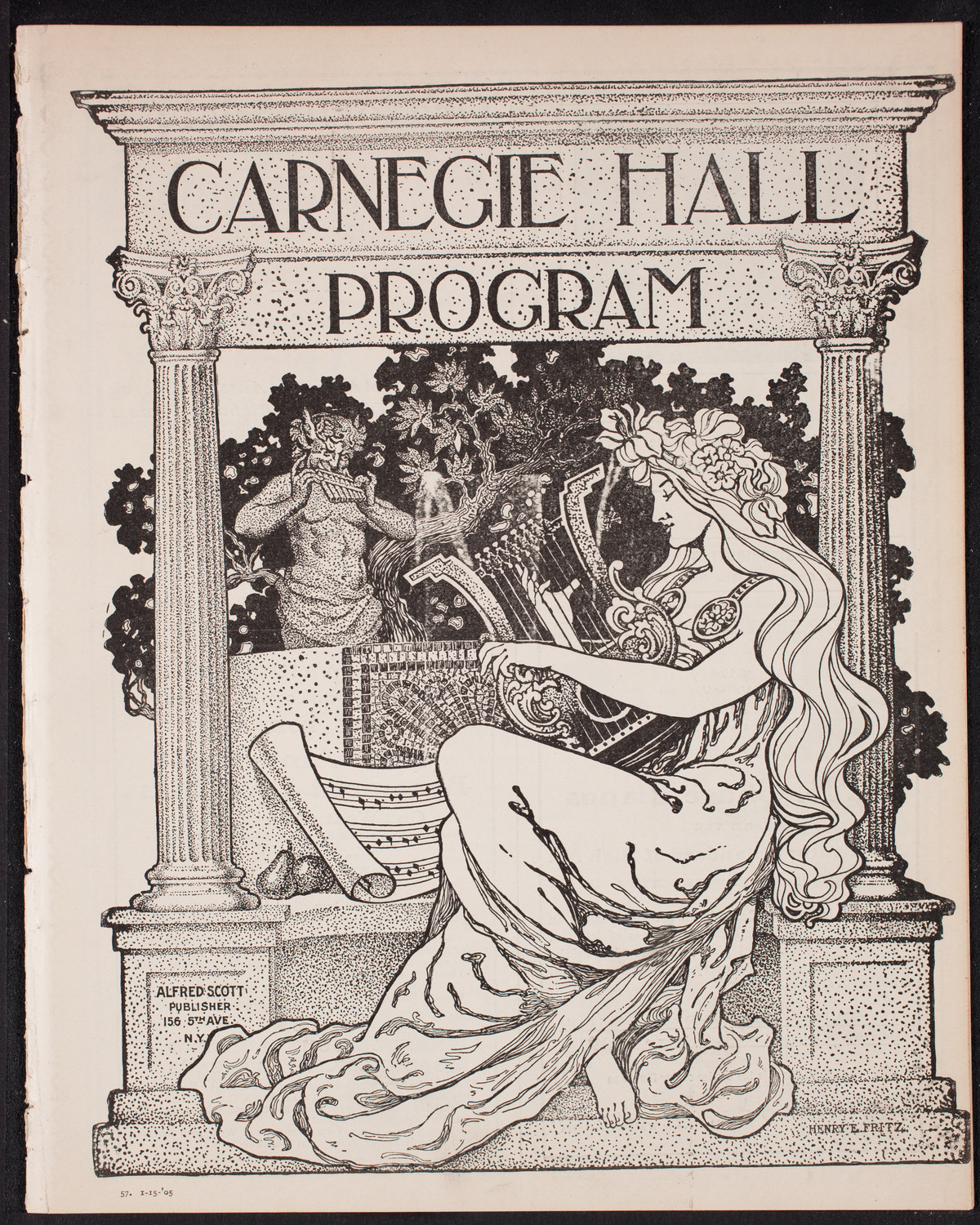 Eugène Ysaÿe, Violin, with the New York Symphony Orchestra, January 15, 1905, program page 1
