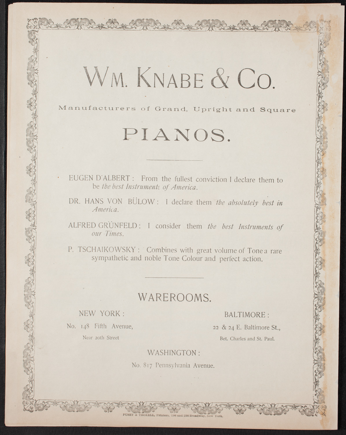 New York Symphony Orchestra, February 3, 1893, program page 8