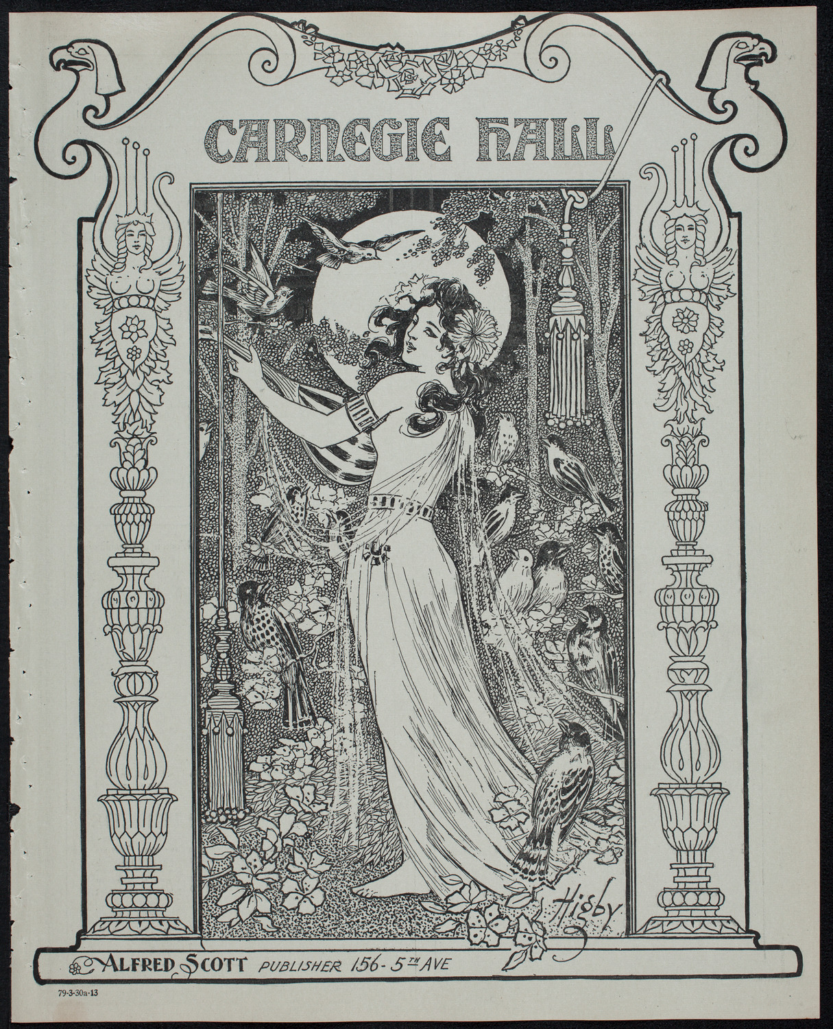 New York Philharmonic, March 30, 1913, program page 1