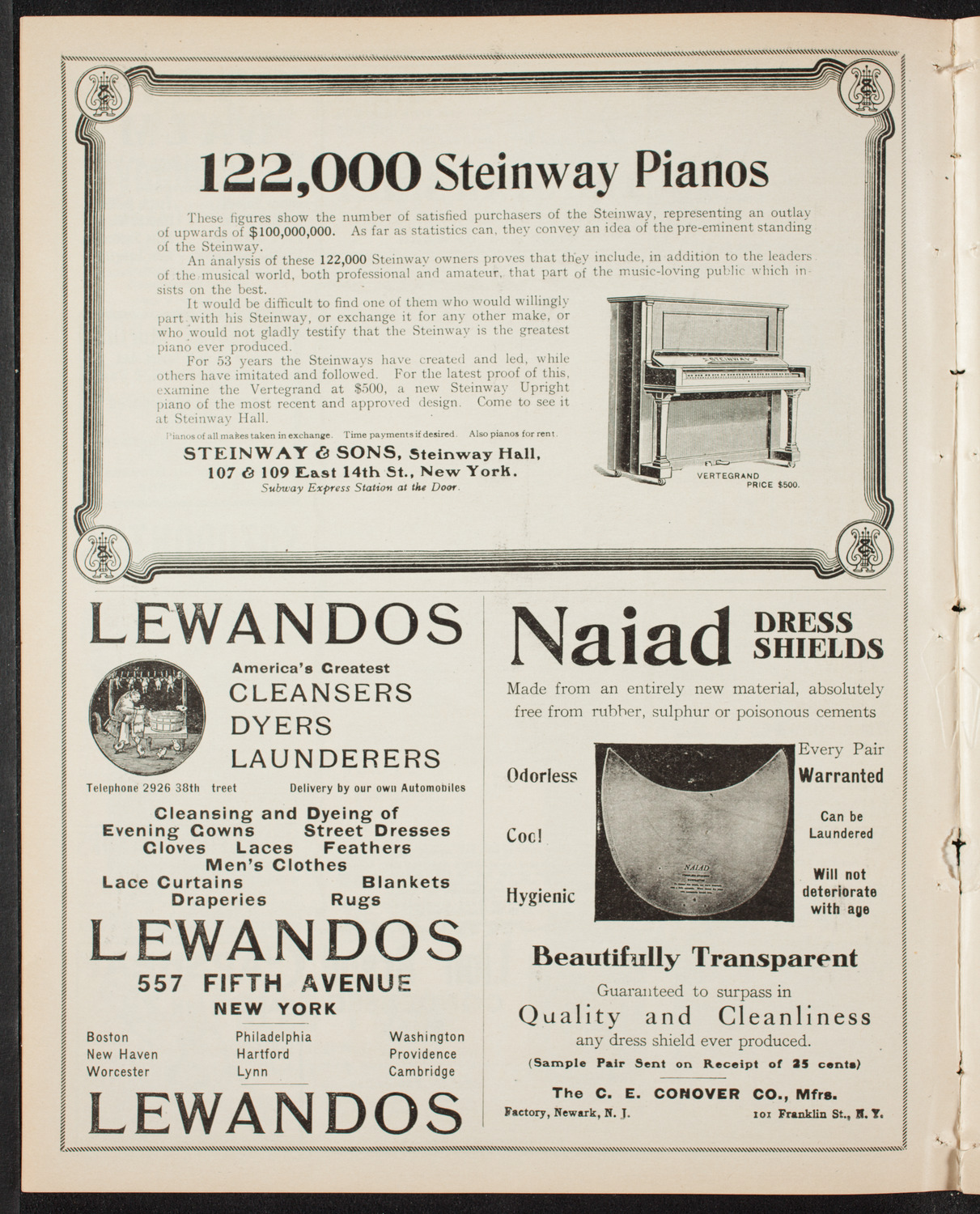 New York Philharmonic, March 2, 1907, program page 4