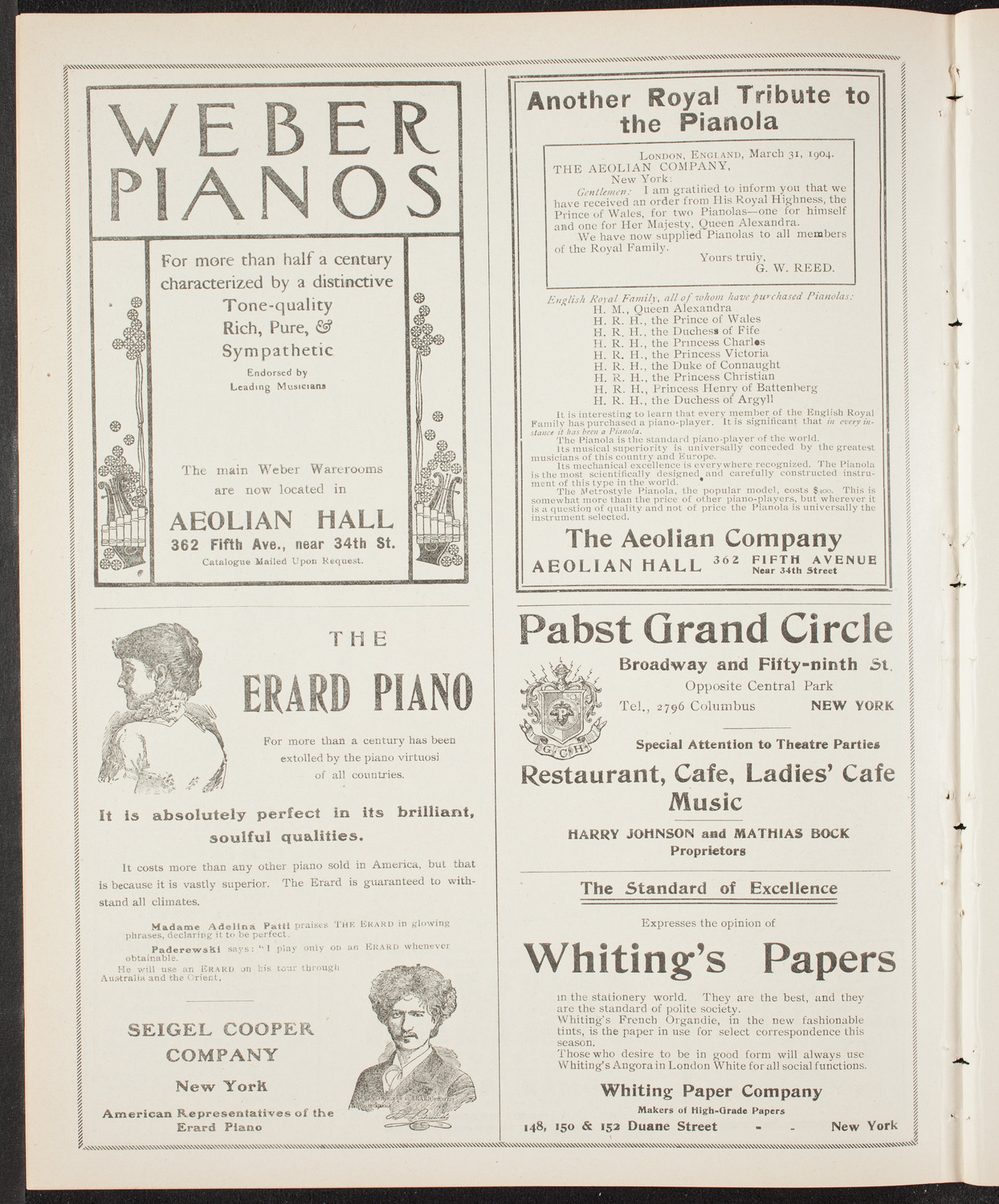 Graduation: Cornell University Medical College, June 8, 1904, program page 6