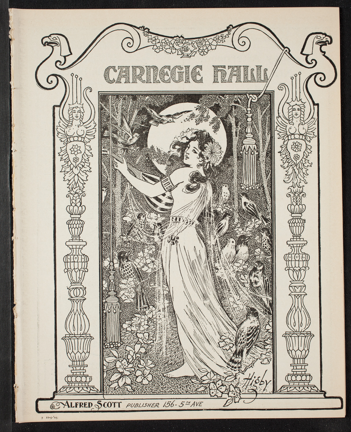 New York German Conservatory of Music Concert, November 5, 1905, program page 1