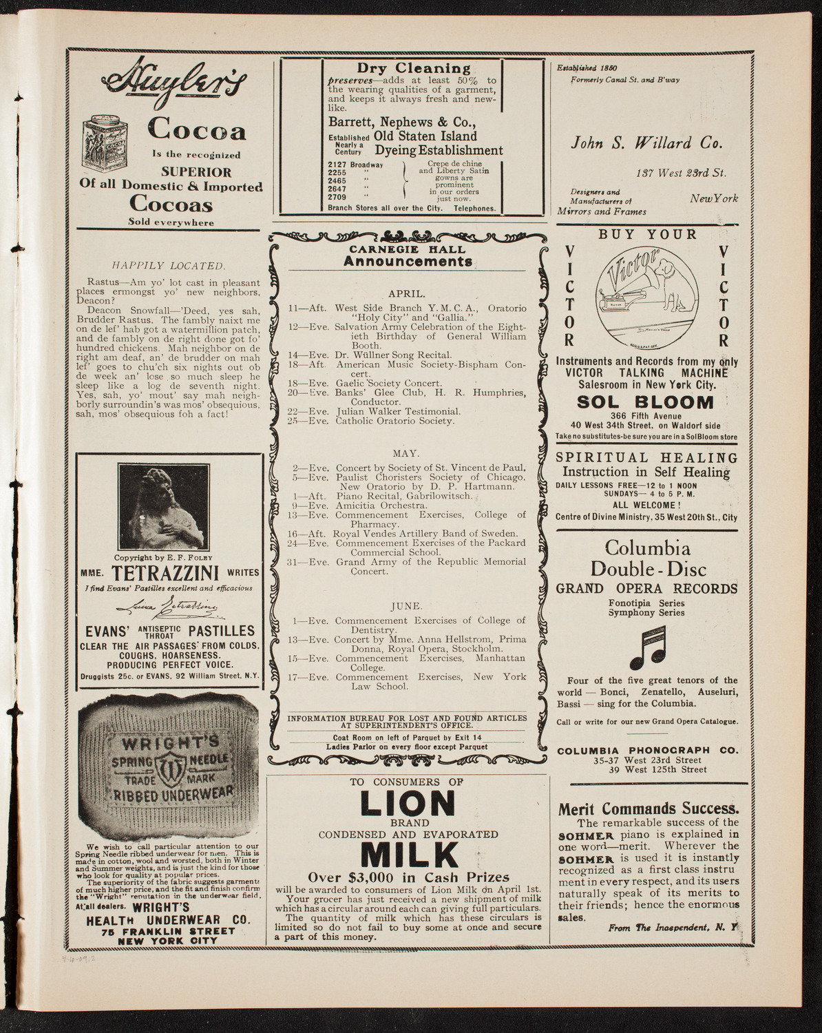 Dresden Philharmonic Orchestra, April 10, 1909, program page 3