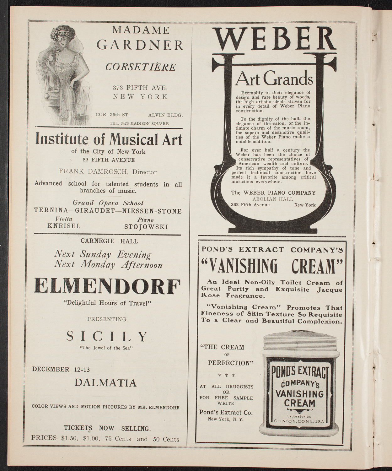 Pepito Arriola, Piano, December 3, 1909, program page 6