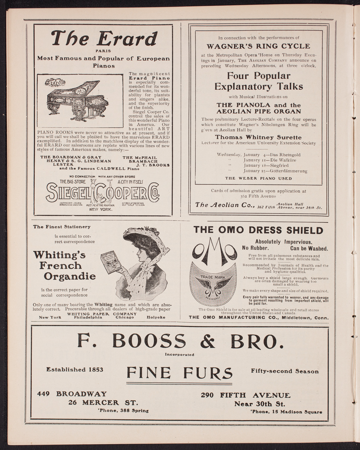 Franz von Vecsey, Violin, January 10, 1905, program page 6