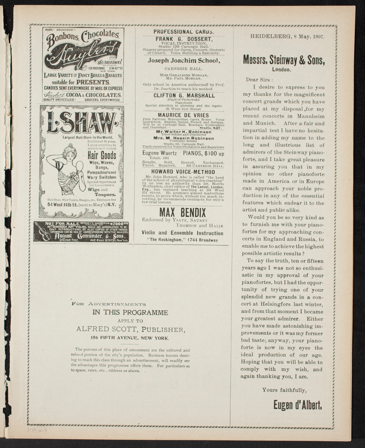 Mass Meeting in the Interests of the People of Puerto Rico, March 29, 1900, program page 5