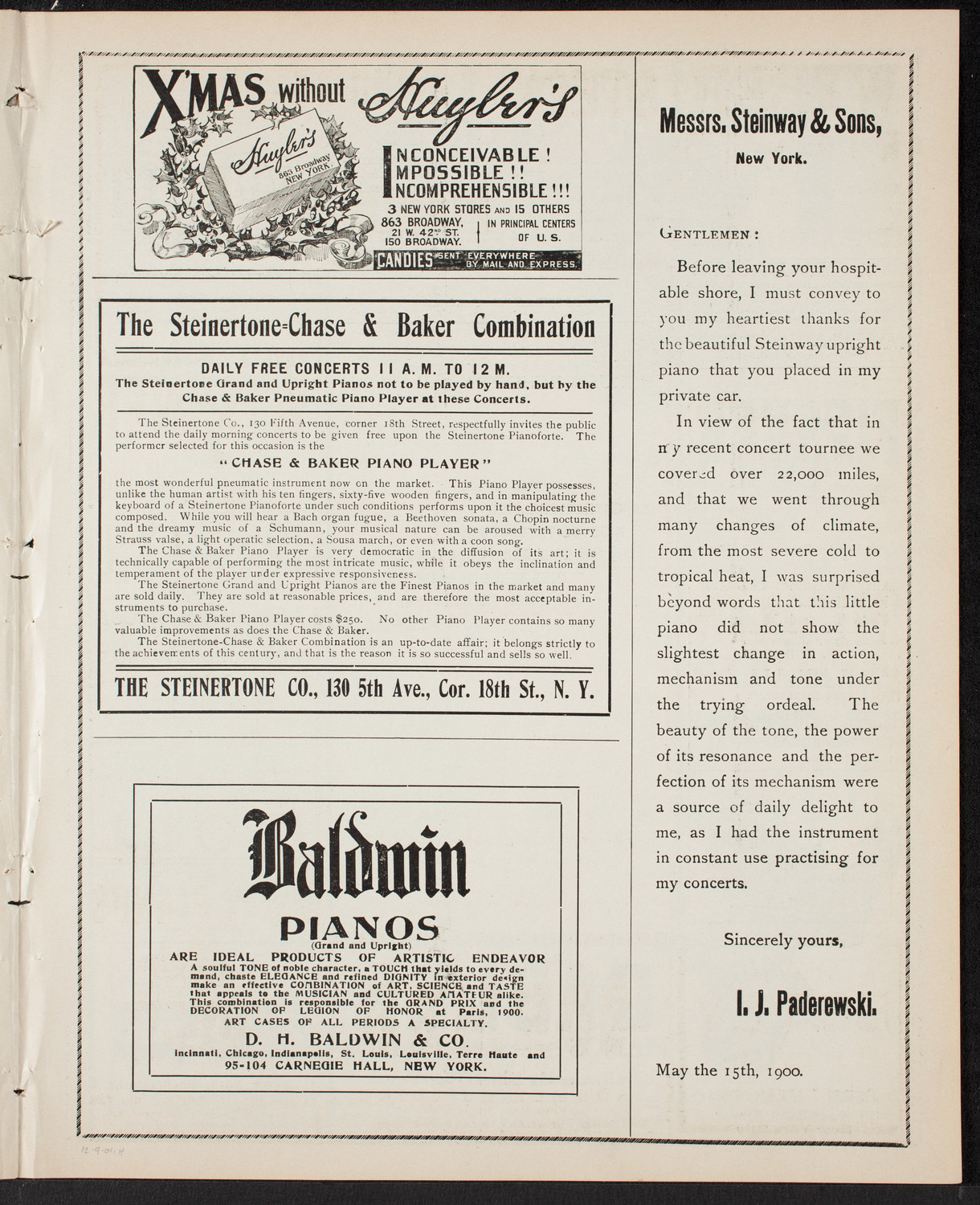 Oratorio Society Invitational Concert, December 9, 1901, program page 7