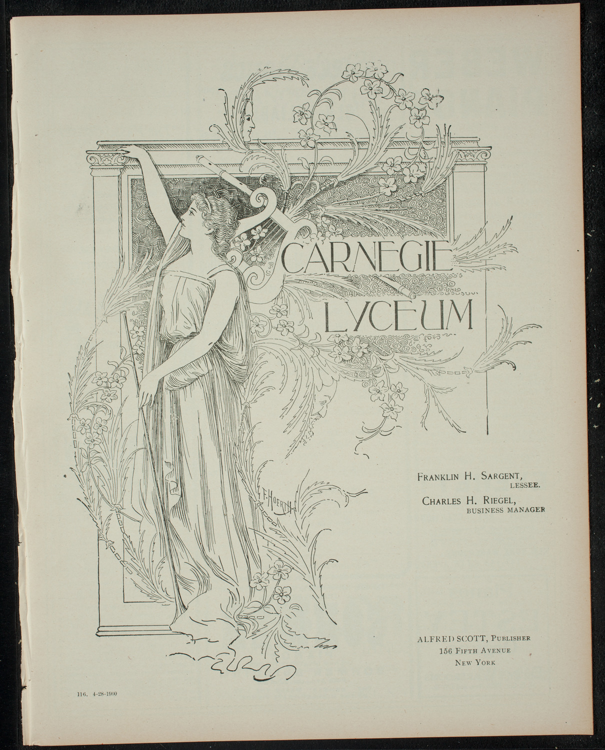 Concert by the Union College Musical Association, April 28, 1900, program page 1