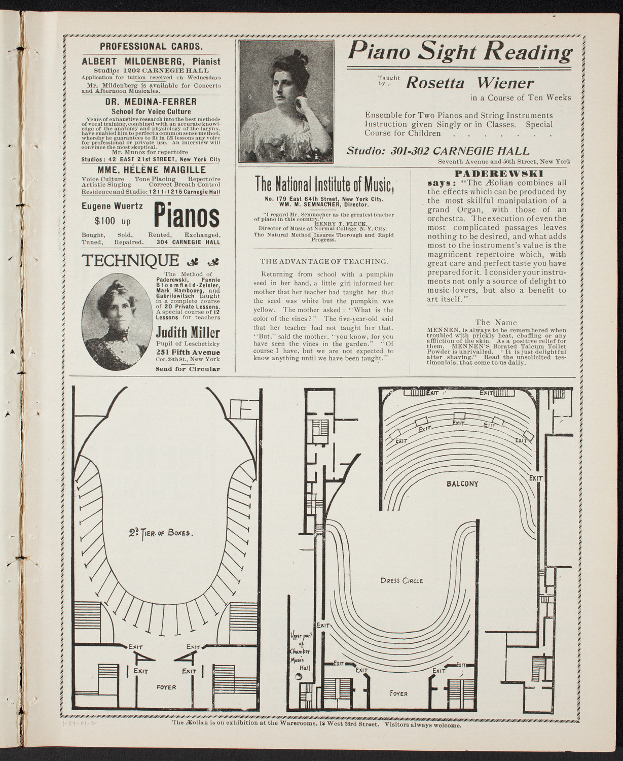 Marquis de Sousa with Martinus Sieveking and Orchestra, January 24, 1901, program page 3