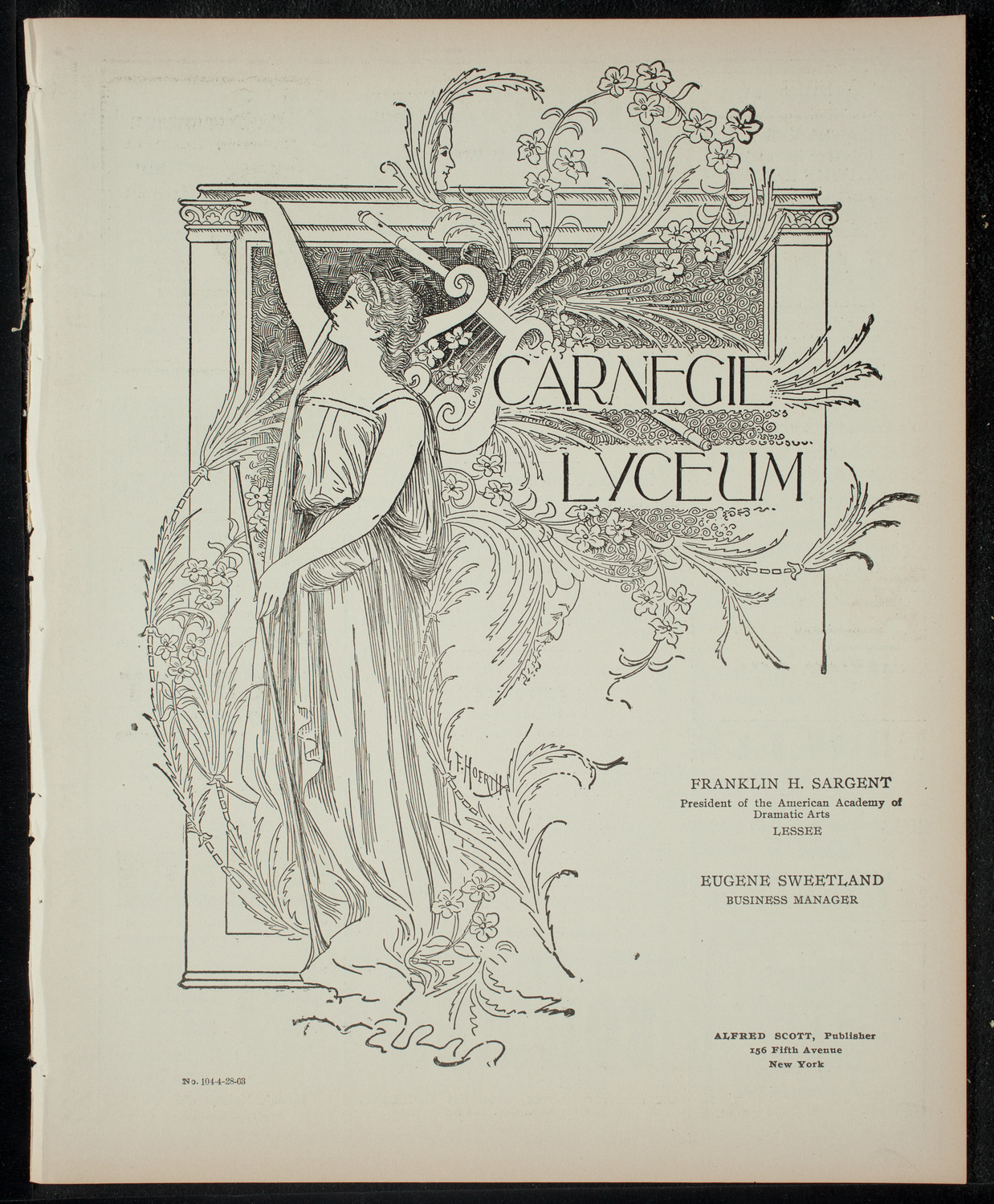 American Academy of Dramatic Arts, April 28, 1903, program page 1