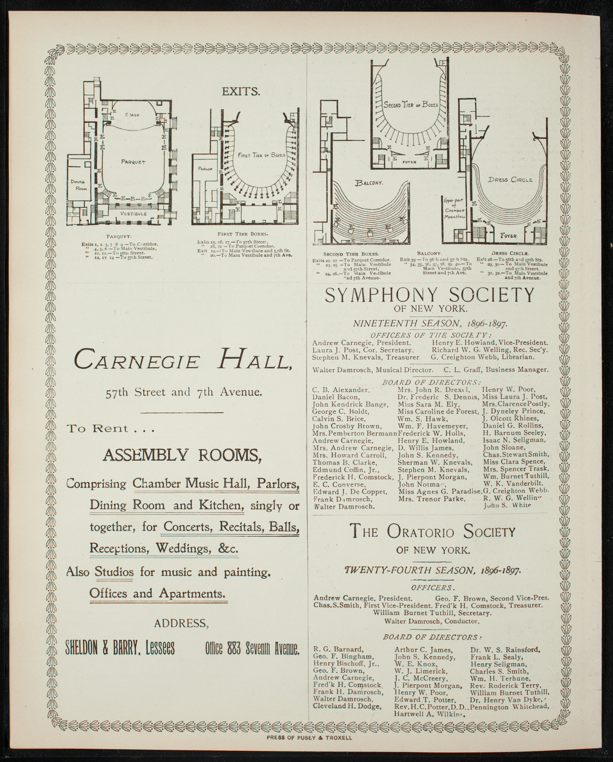 Illustrated Lecture: Evolution of the Earth, March 28, 1897, program page 8