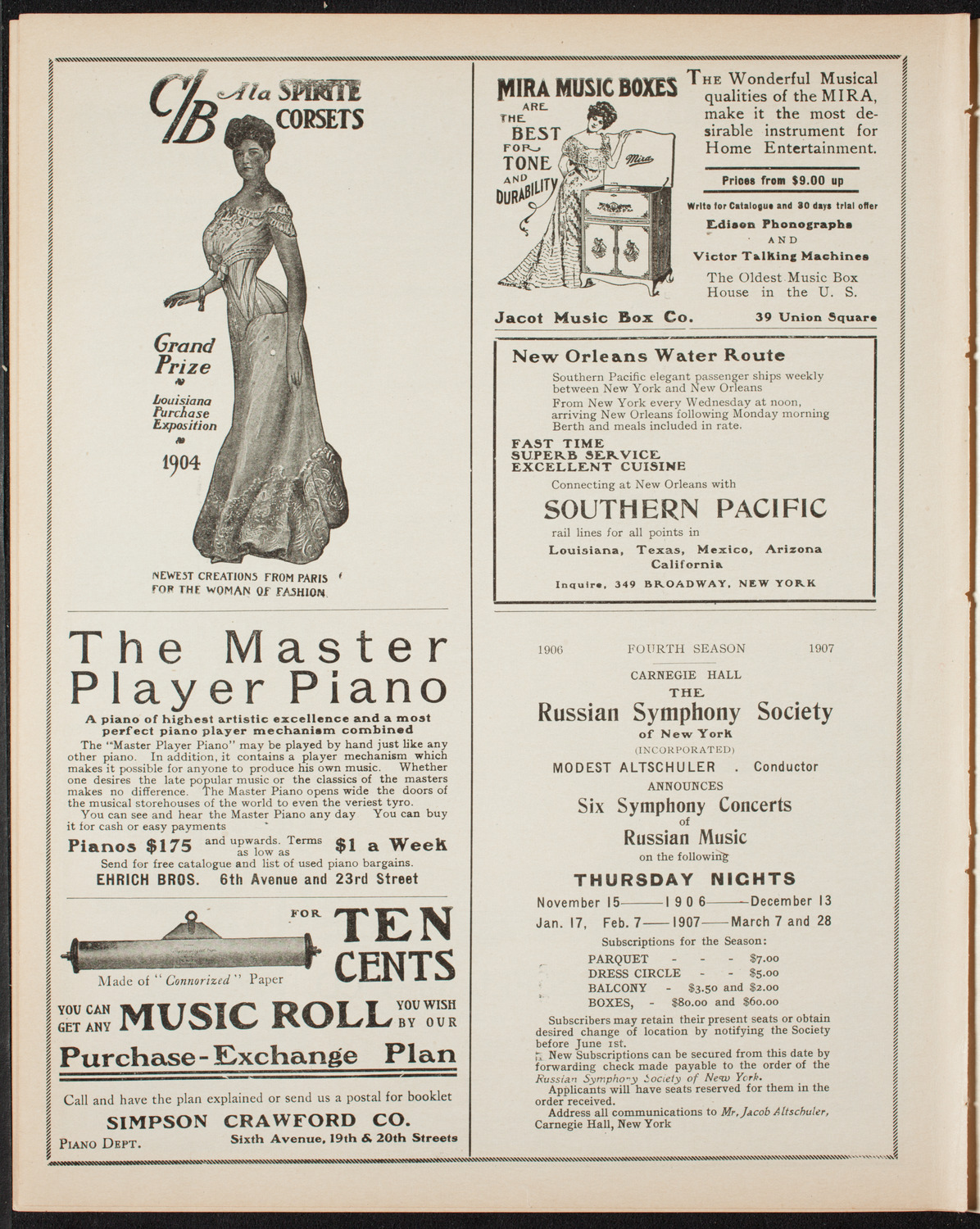 People's Symphony Concert, April 21, 1906, program page 8