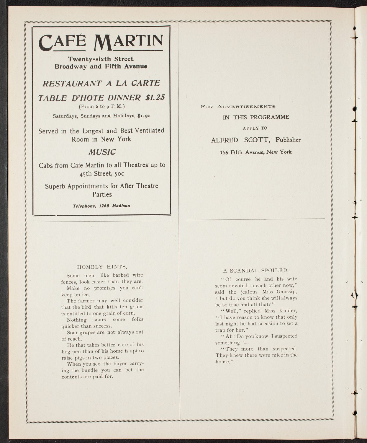 Amicitia Amateur Band, May 15, 1904, program page 10