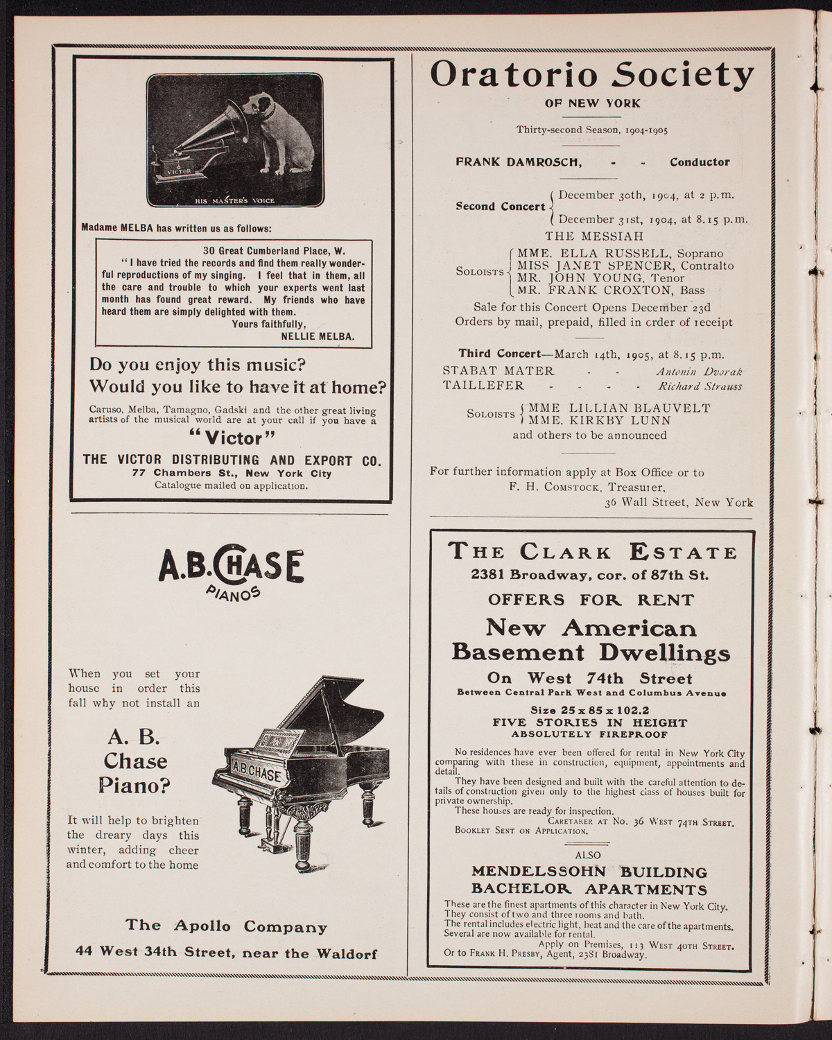 New York Philharmonic, December 16, 1904, program page 2