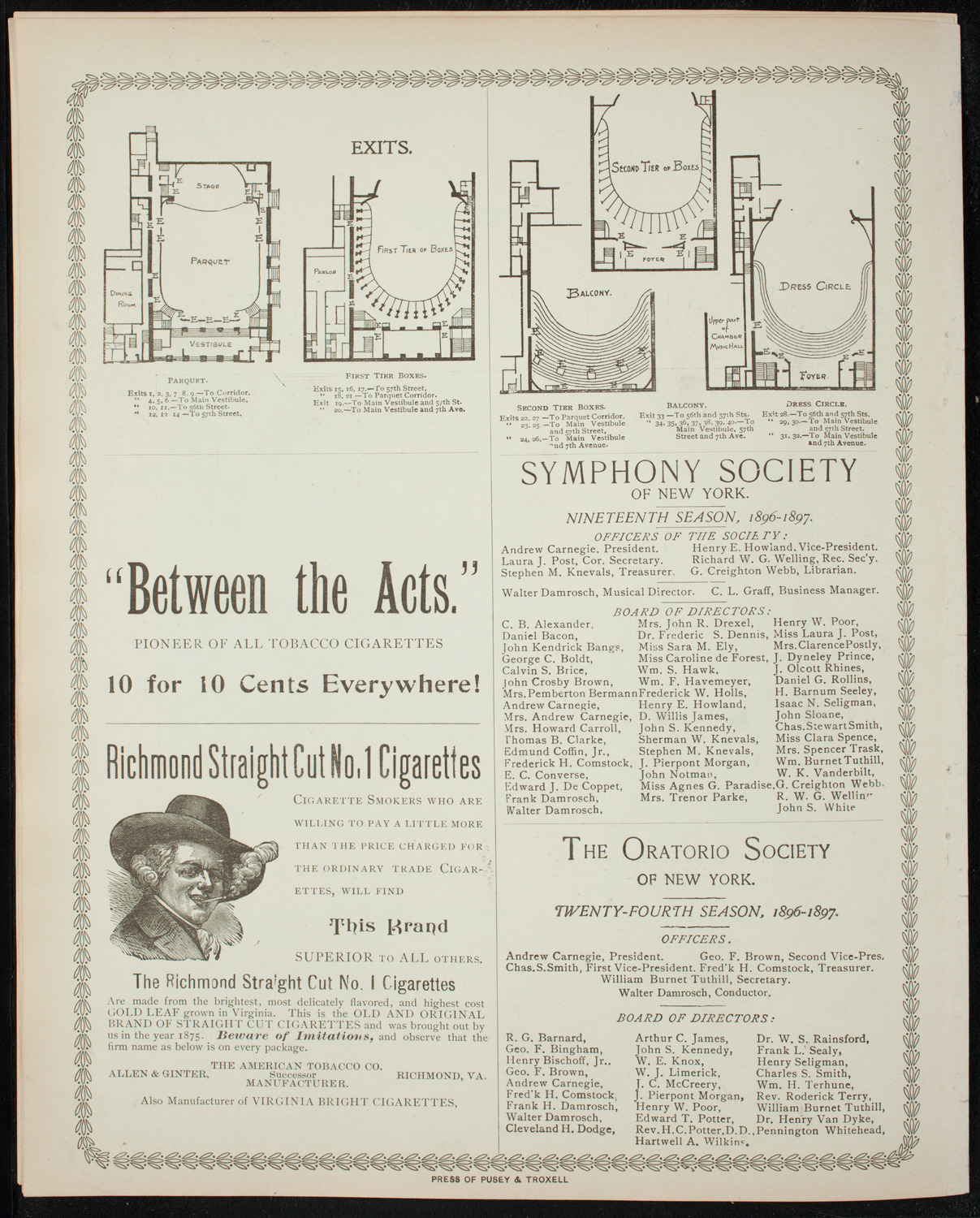 Benefit: New York and Brooklyn St. Andrew's One-Cent Coffee-Stands, April 6, 1897, program page 10